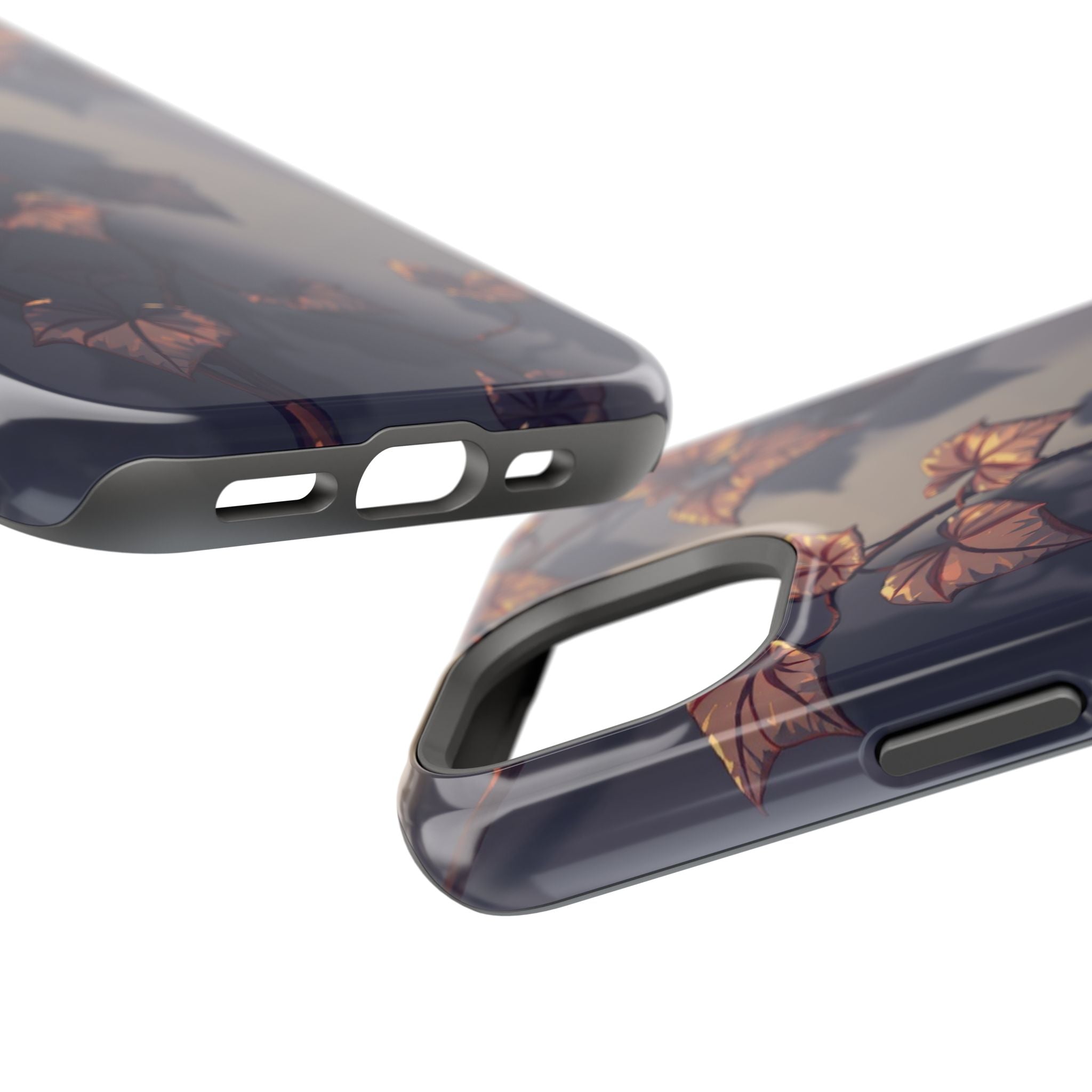 iPhone Charcoal And Copper Art Nouveau Vine Soft iPhone 13 Finish · iPhone Case
