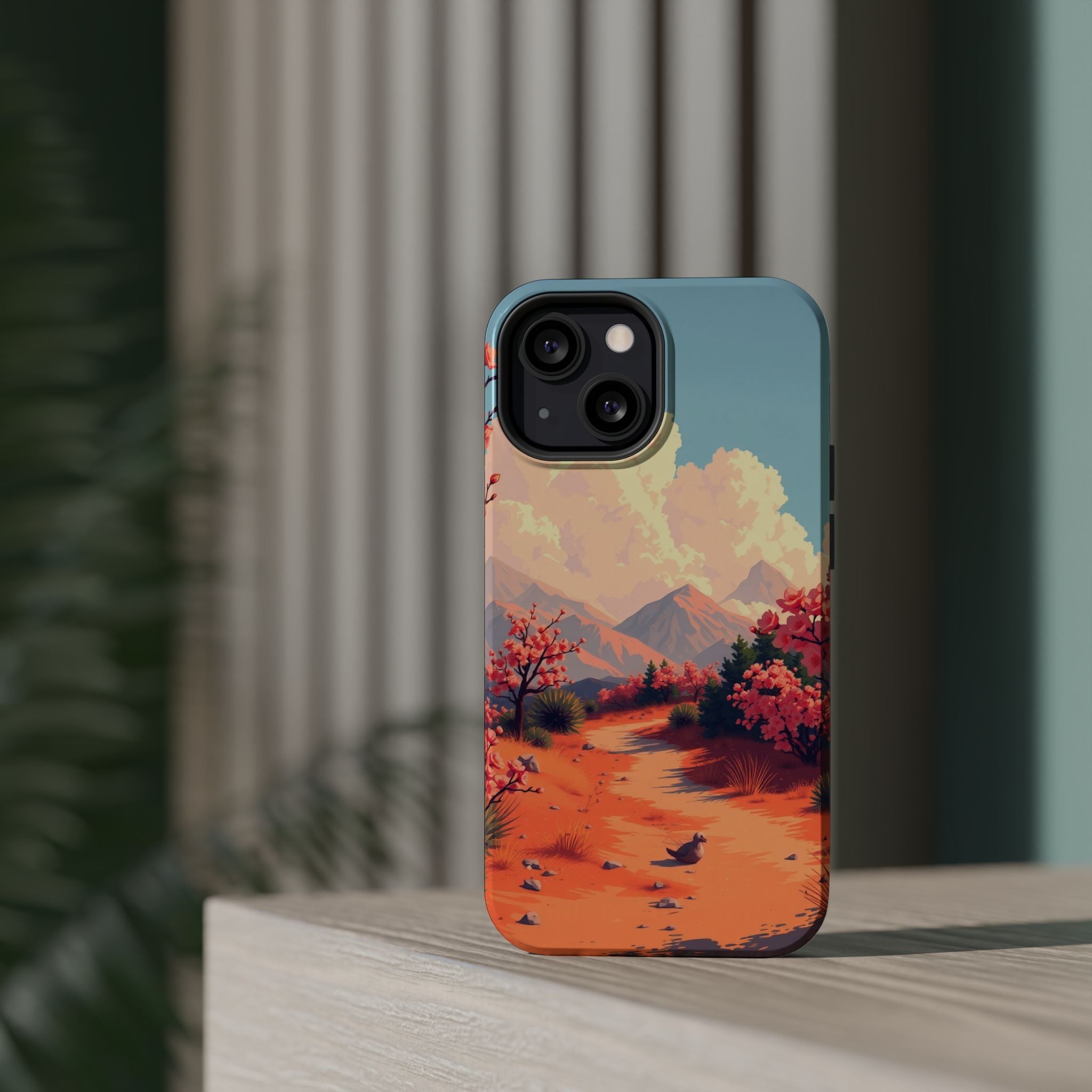 iPhone Burnt Orange And Sand Blossom Trail Slim iPhone Everyday · iPhone Case