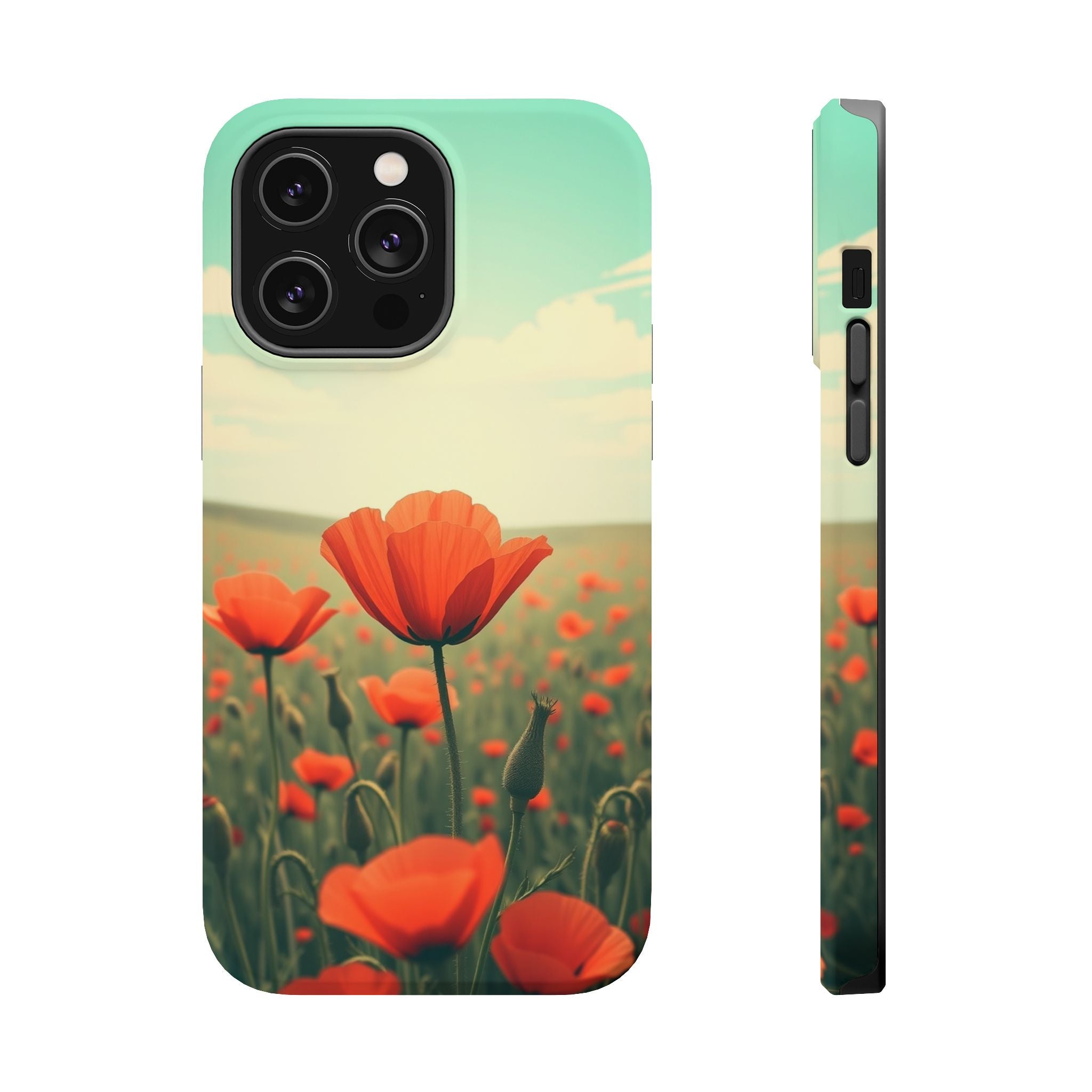 iPhone Radiant Poppy Field Design Bold Modern Everyday Snap Case · iPhone Case
