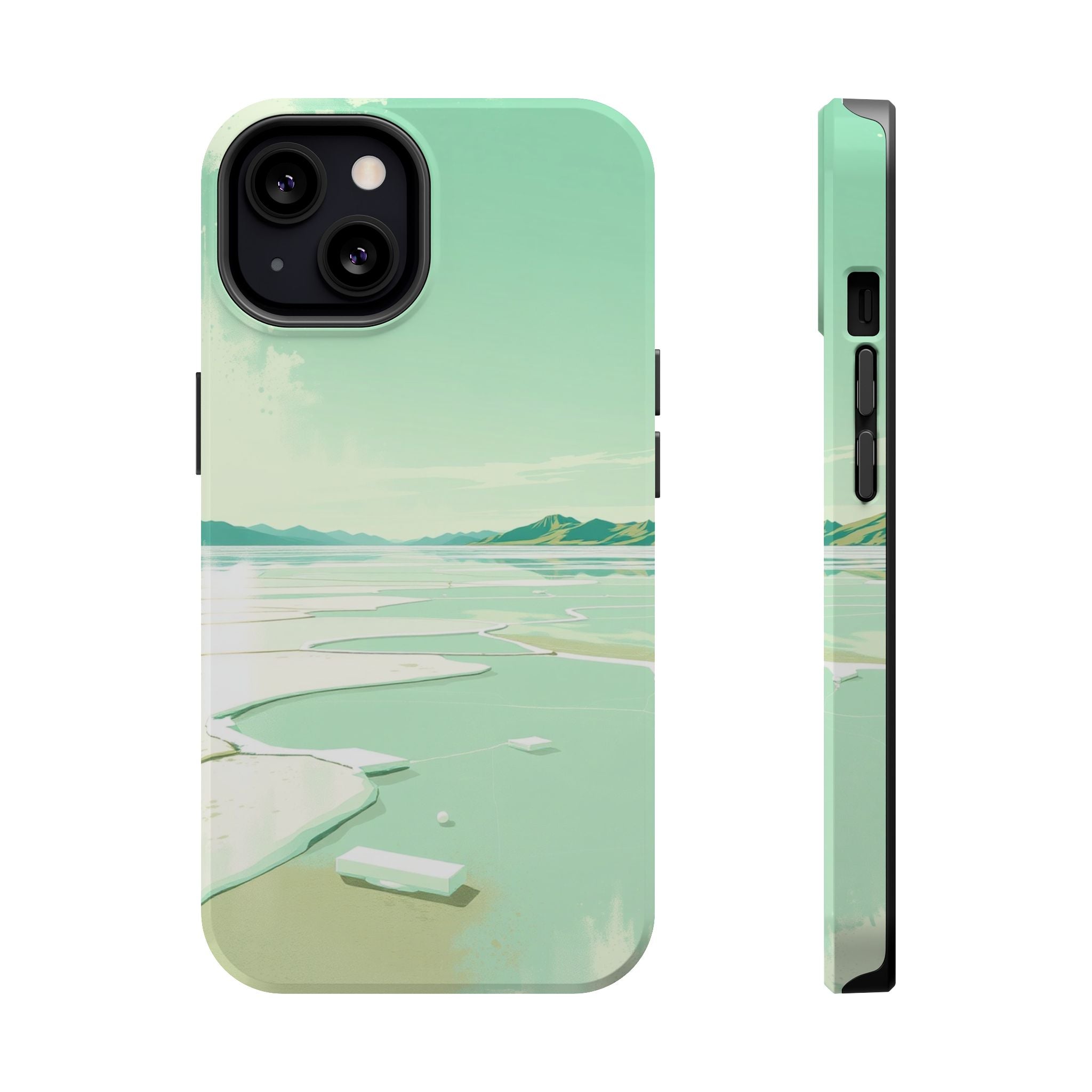 iPhone Vibrant Salt Flat Mirror Design Slim Everyday Designer Case · iPhone Case