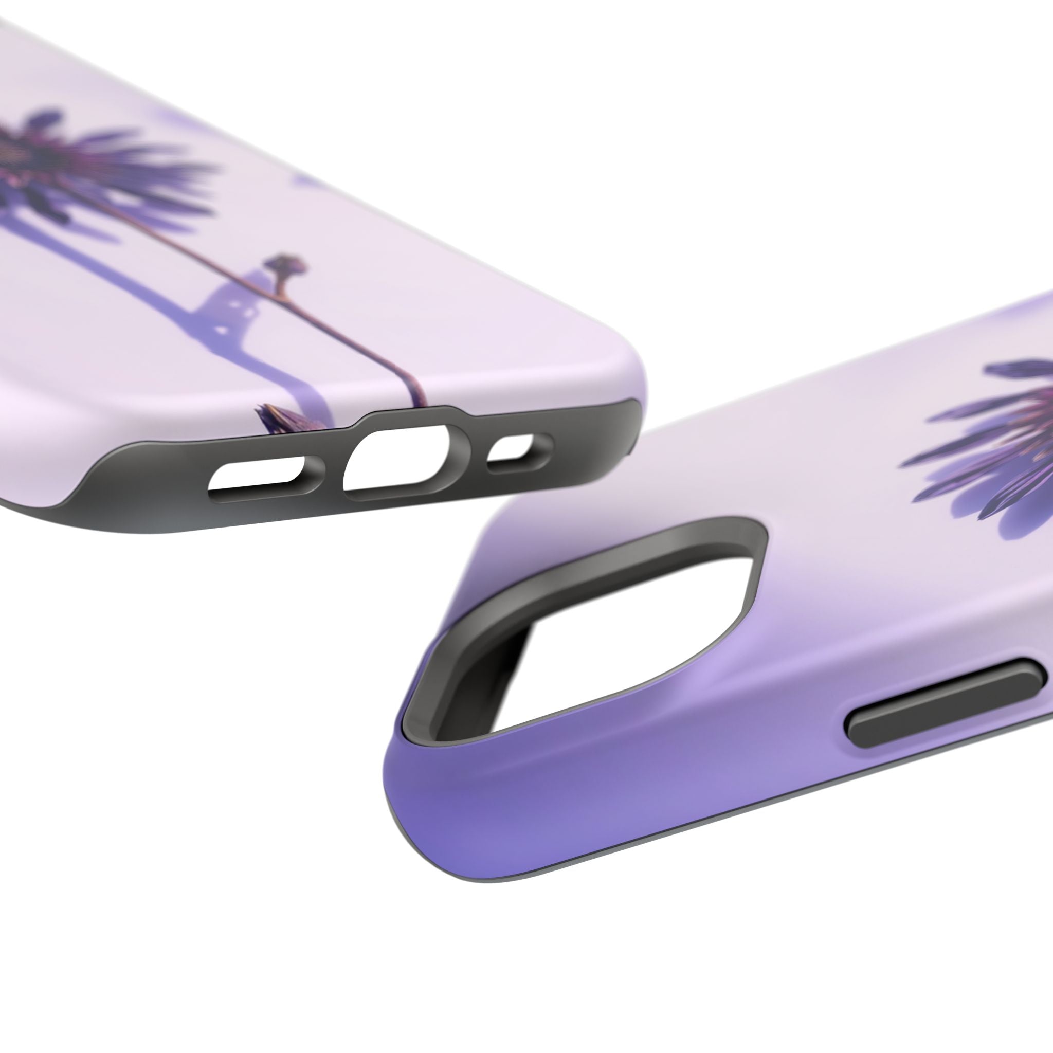 iPhone Indigo And Violet Dried Flower Flat Lay Soft iPhone Finish · iPhone Case