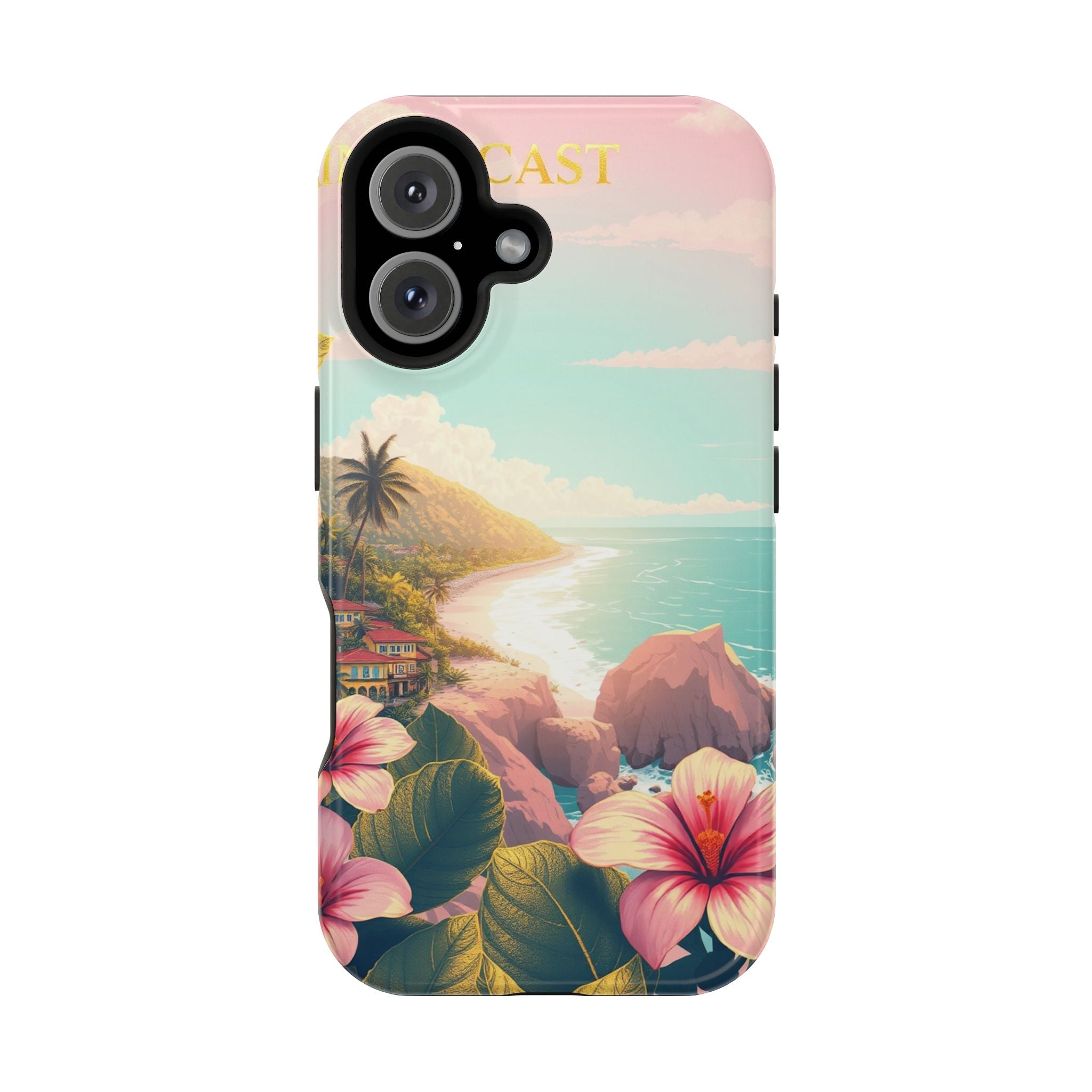iPhone Mint And Blush Hibiscus Coast Slim Everyday iPhone 14 Designer · iPhone C
