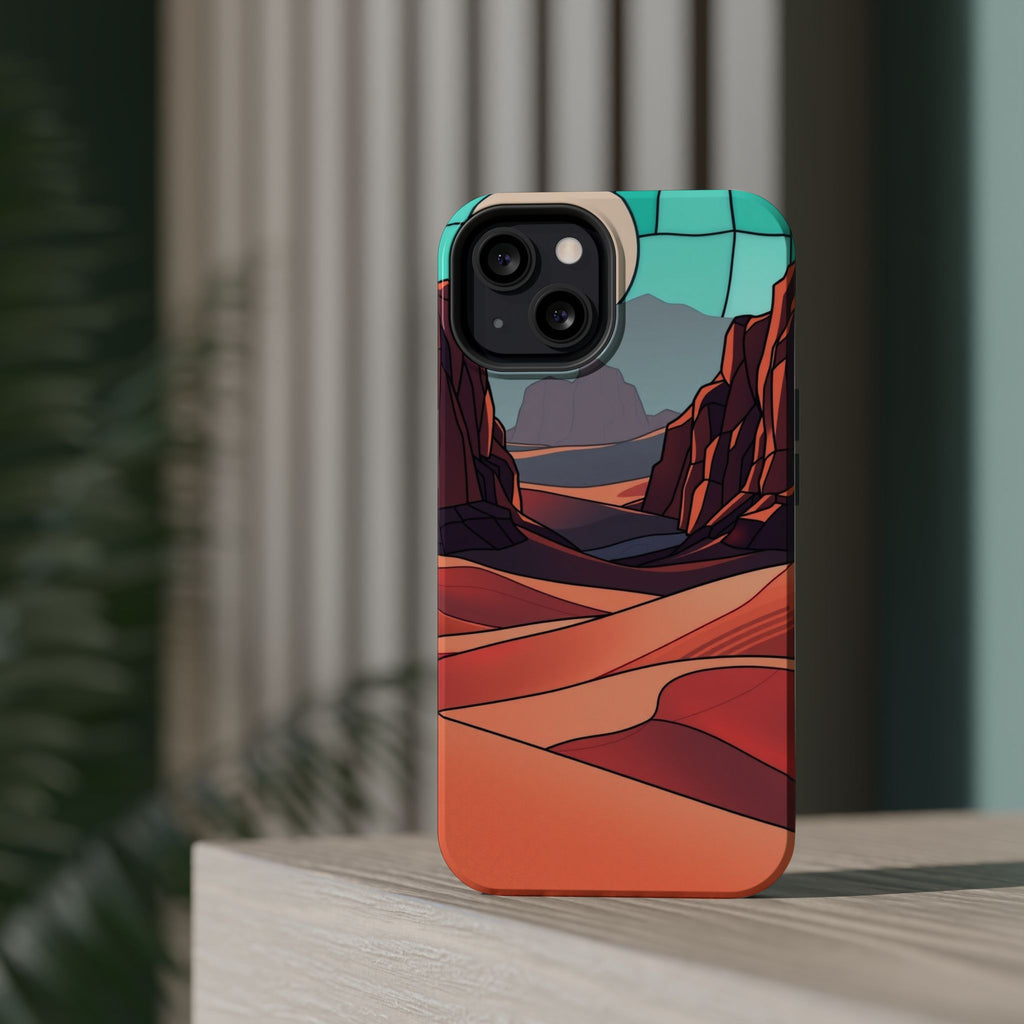 iPhone Desert Dunes Stained Glass Bold Modern Everyday Snap Case · iPhone Case