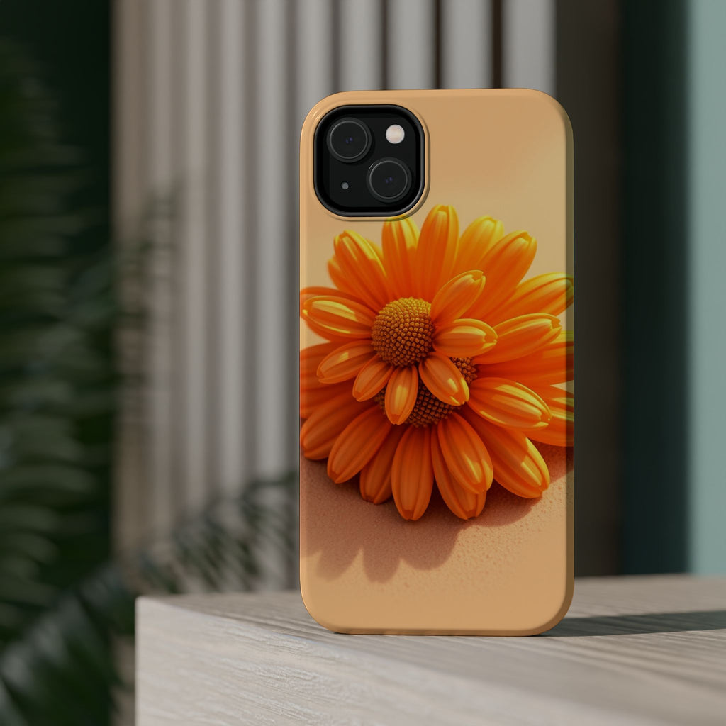 iPhone Burnt Orange And Sand Daisy Chain Slim Everyday Designer · iPhone Case