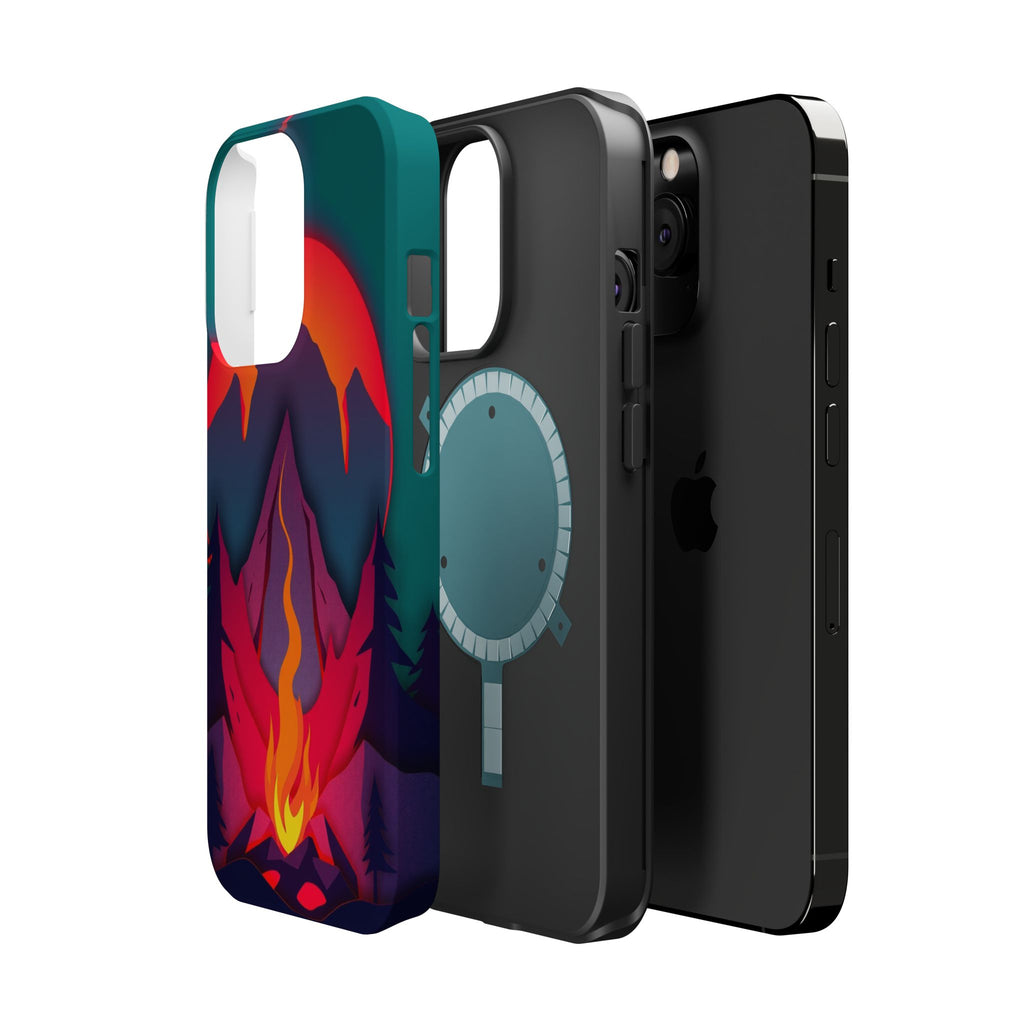 iPhone Cyan And Magenta Wildfire Glow Slim Everyday iPhone 12 Designer · iPhone
