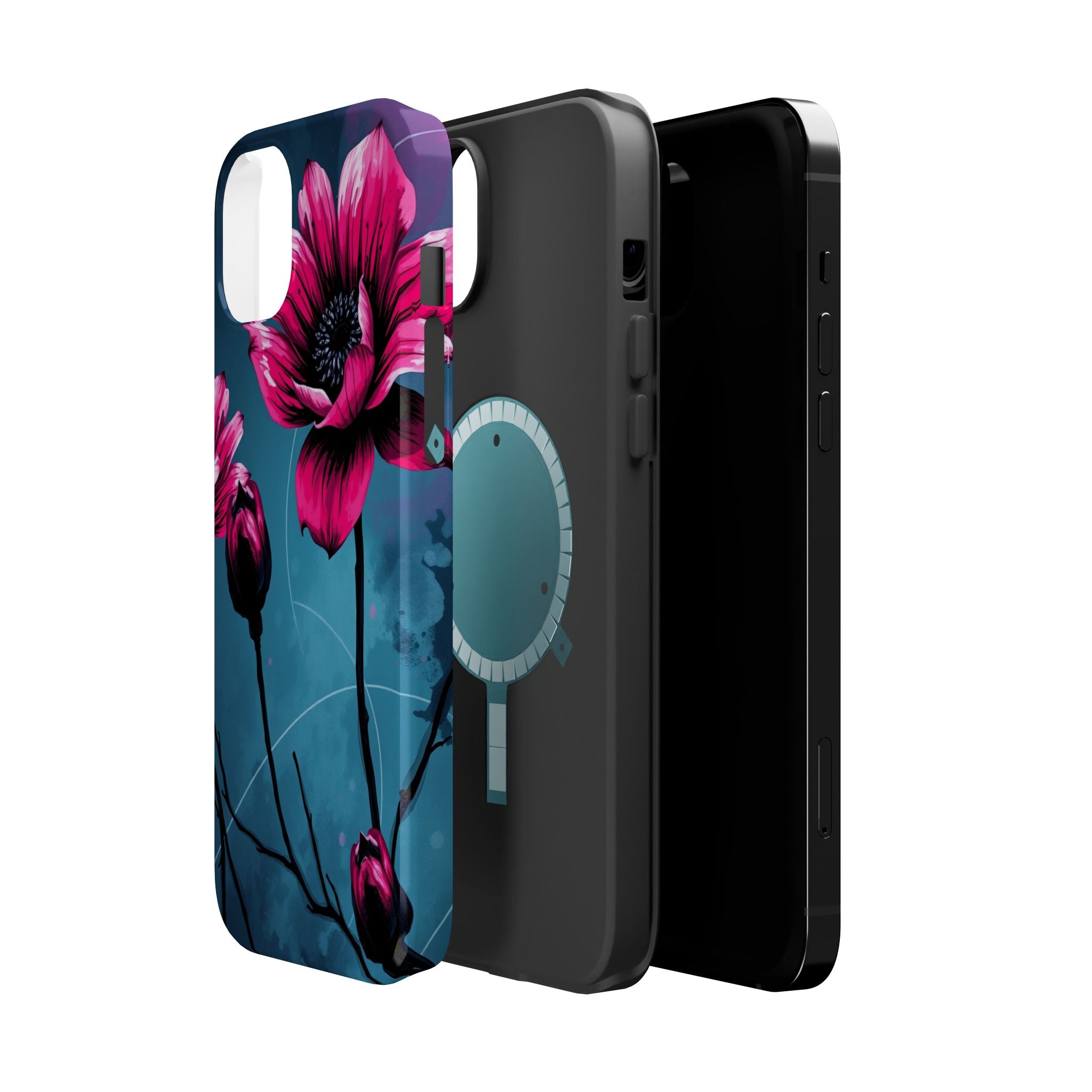 iPhone Floral Ink Wash Bold Art Slim Everyday Designer Case · iPhone Case