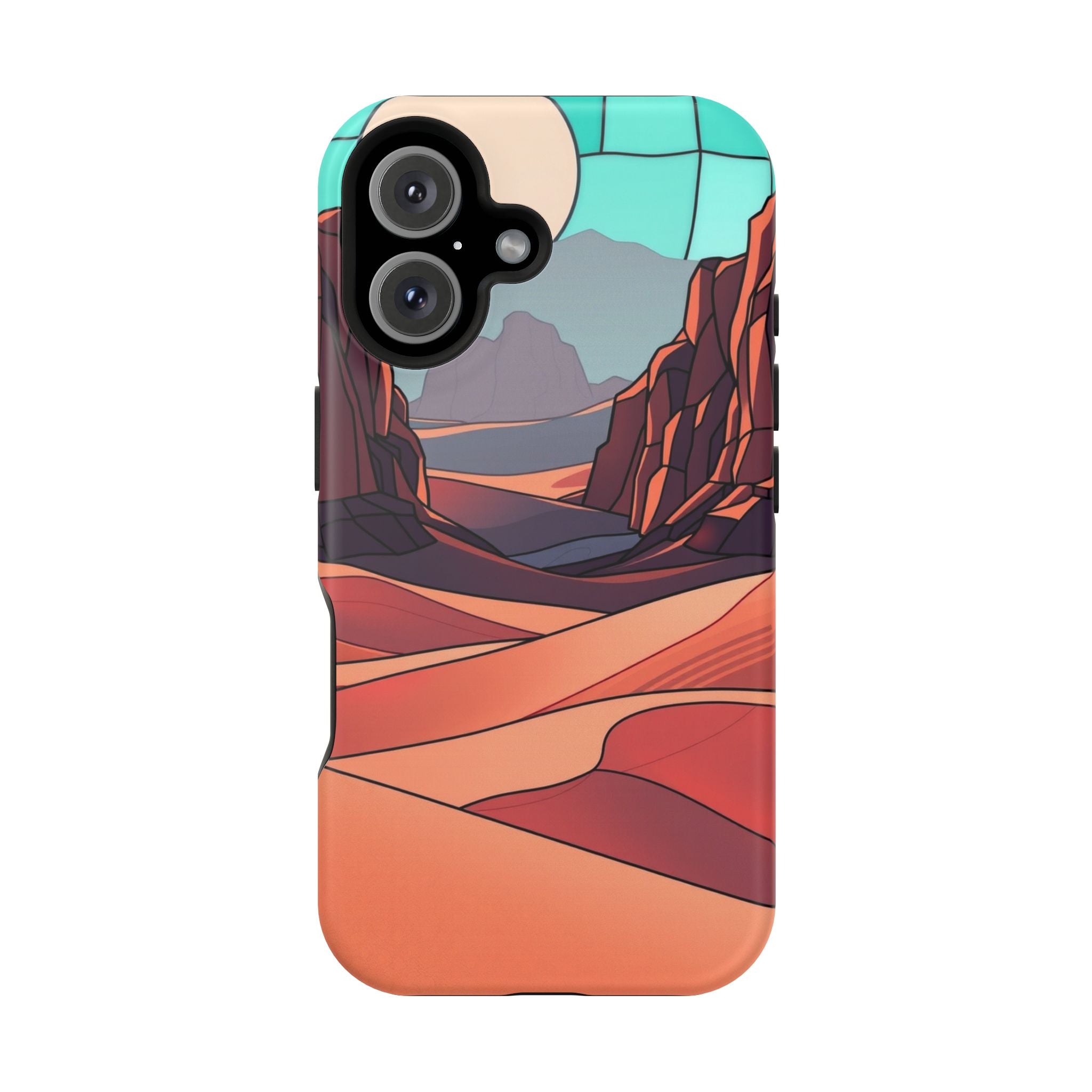 iPhone Desert Dunes Stained Glass Bold Modern Everyday Snap Case · iPhone Case
