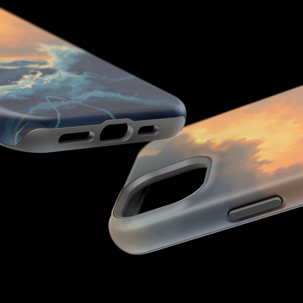 iPhone Sunset Amber And Peach Storm at Sea Slim iPhone Everyday · iPhone Case