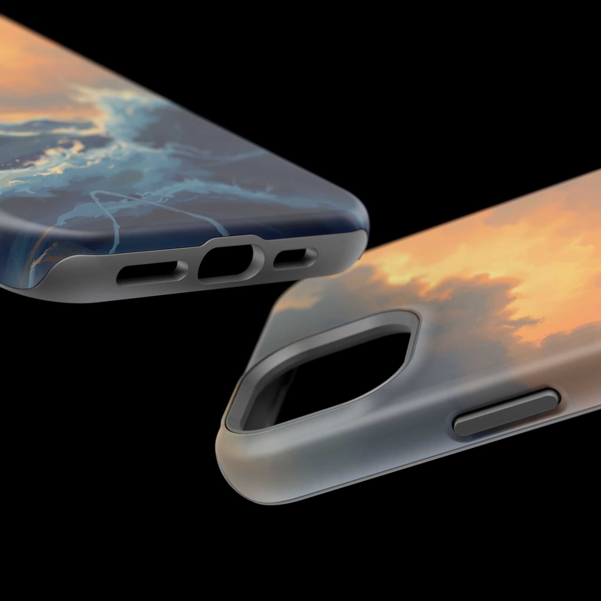iPhone Sunset Amber And Peach Storm at Sea Slim iPhone Everyday · iPhone Case