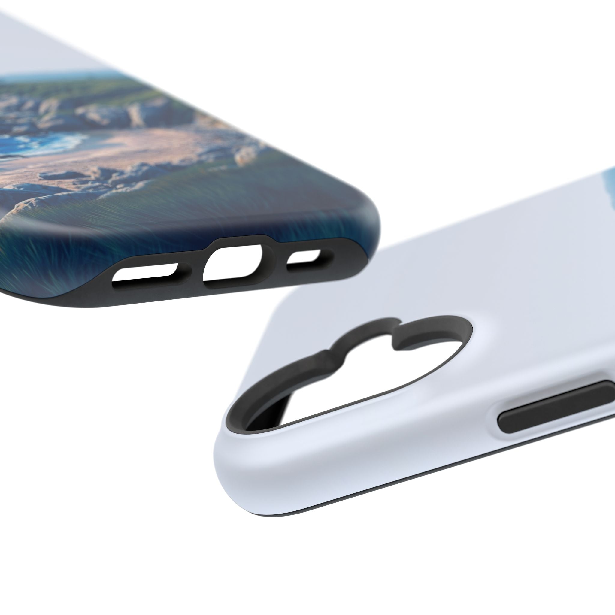 iPhone Midnight Blue And Silver Pebble Beach Soft iPhone 20 Finish · iPhone Case