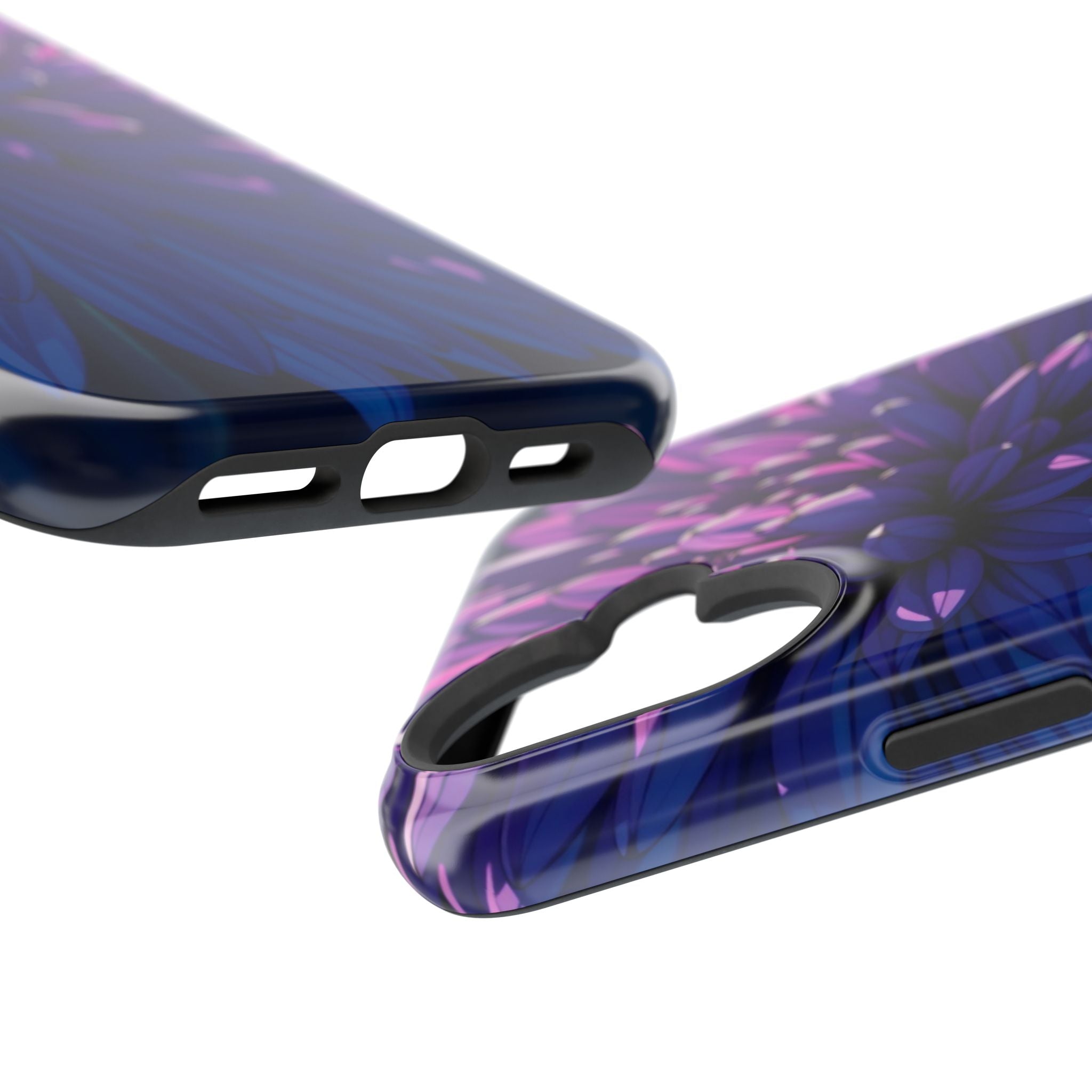 iPhone Indigo And Violet Chrysanthemum Classic Soft iPhone Finish · iPhone Case