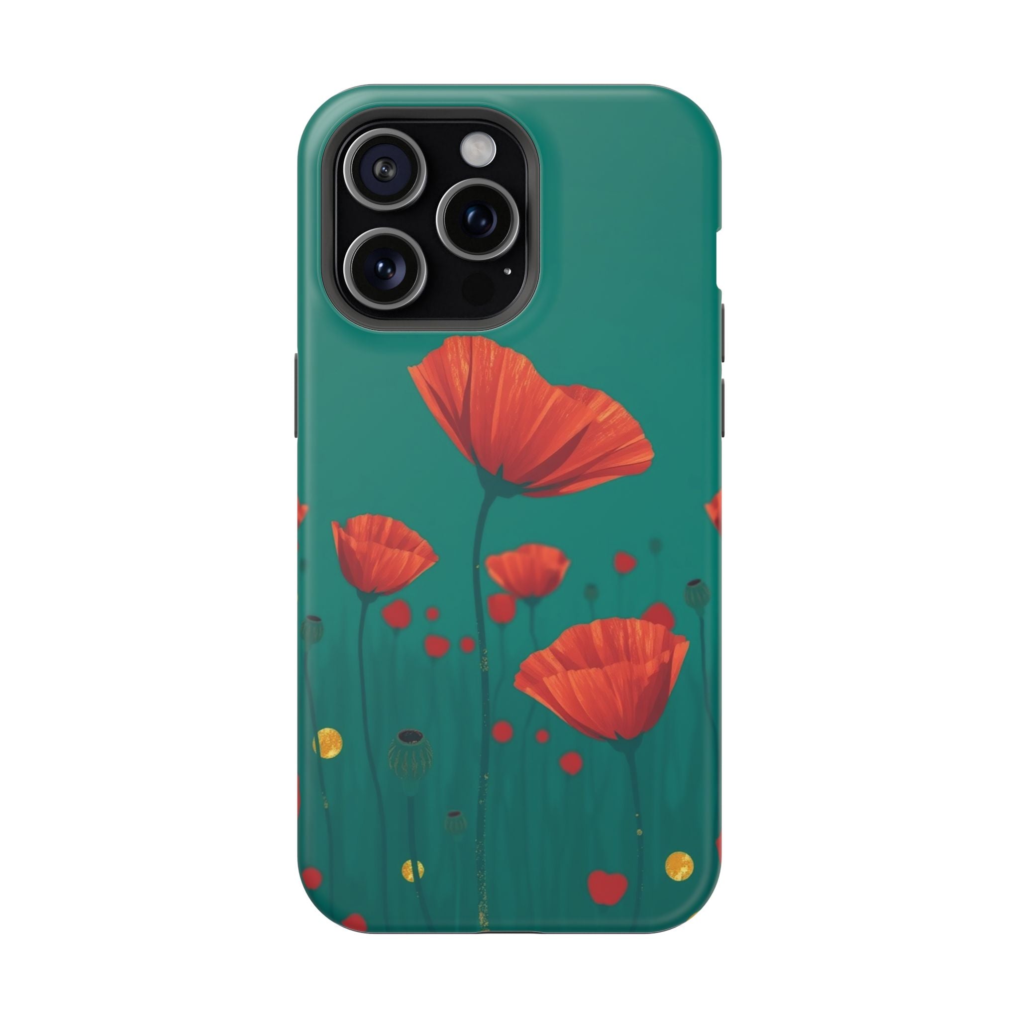 iPhone Earthy Poppy Field Design Bold Modern Everyday Snap Case · iPhone Case