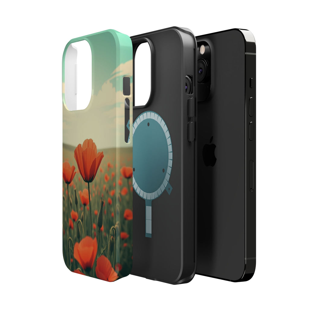 iPhone Radiant Poppy Field Design Bold Modern Everyday Snap Case · iPhone Case