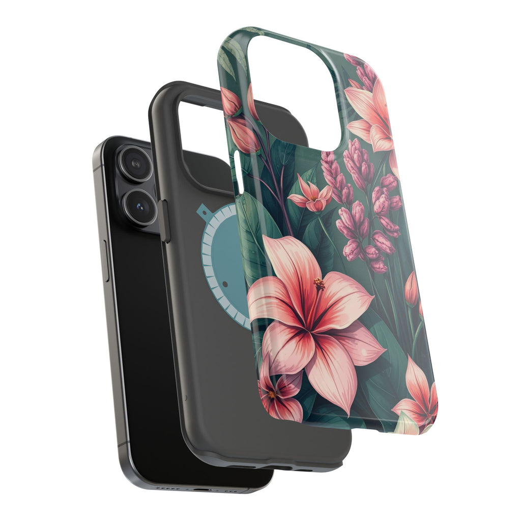 iPhone Mint And Blush Jungle Floral Slim Everyday Designer Case · iPhone Case