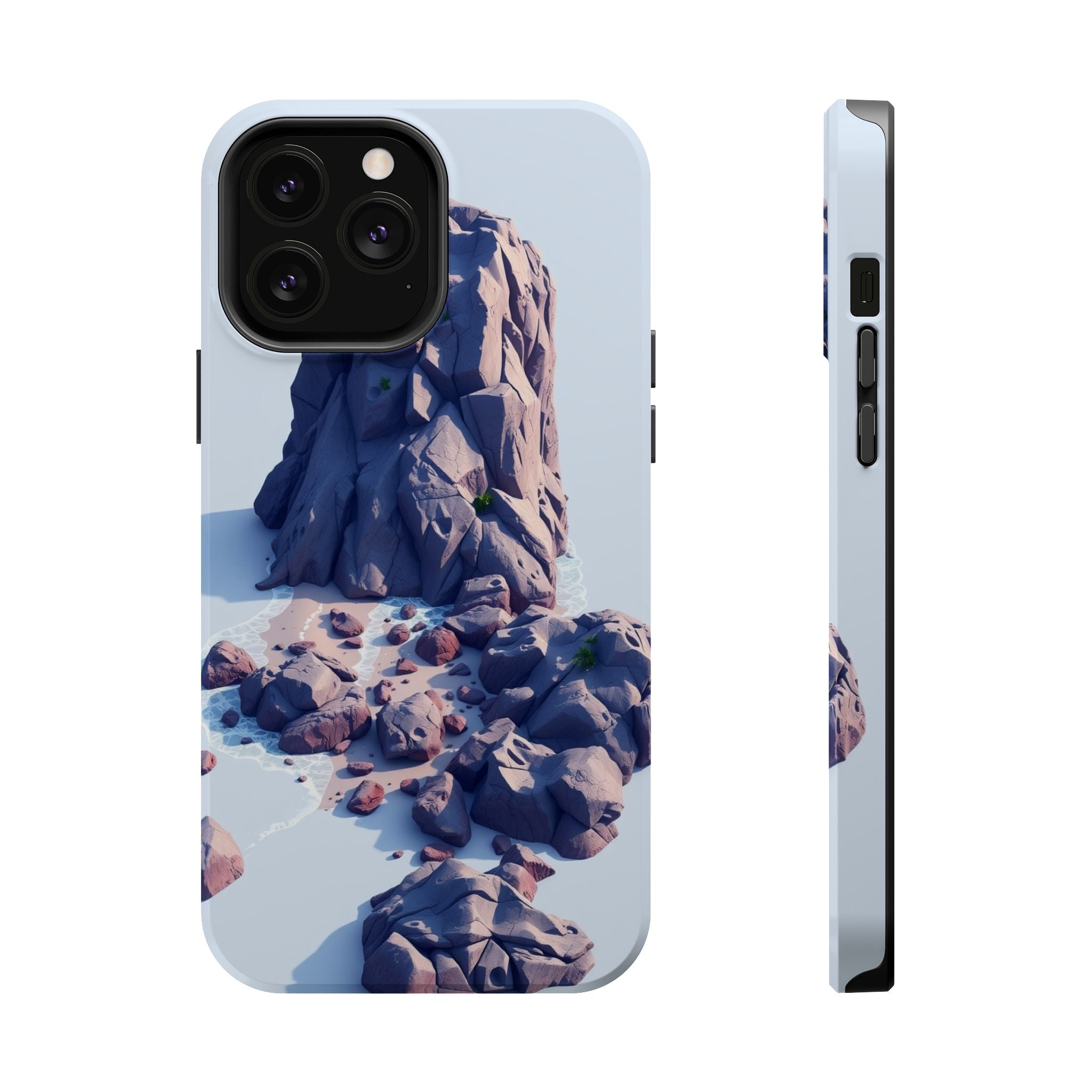 iPhone Indigo And Violet Pebble Beach Slim Everyday Designer Case · iPhone Case