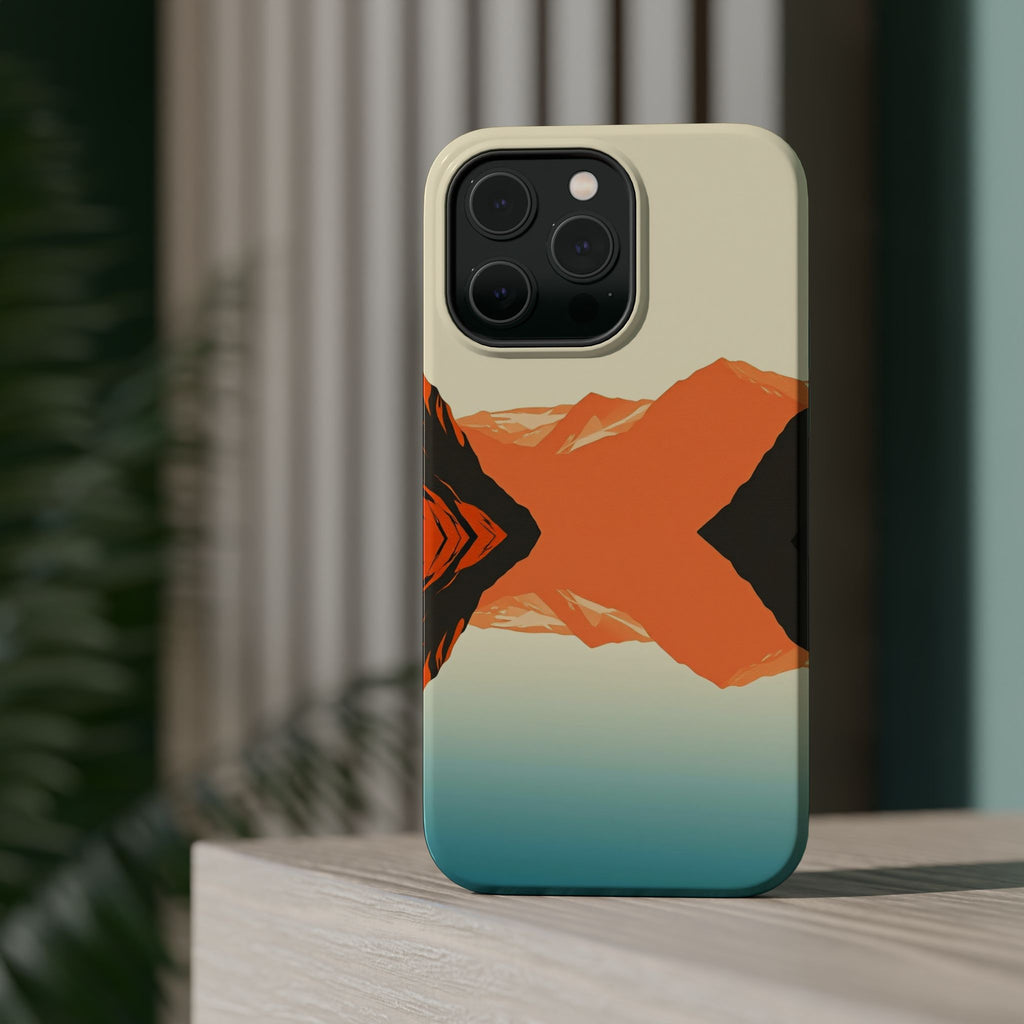 iPhone Burnt Orange And Sand Fjord Reflection Slim iPhone Everyday · iPhone Case
