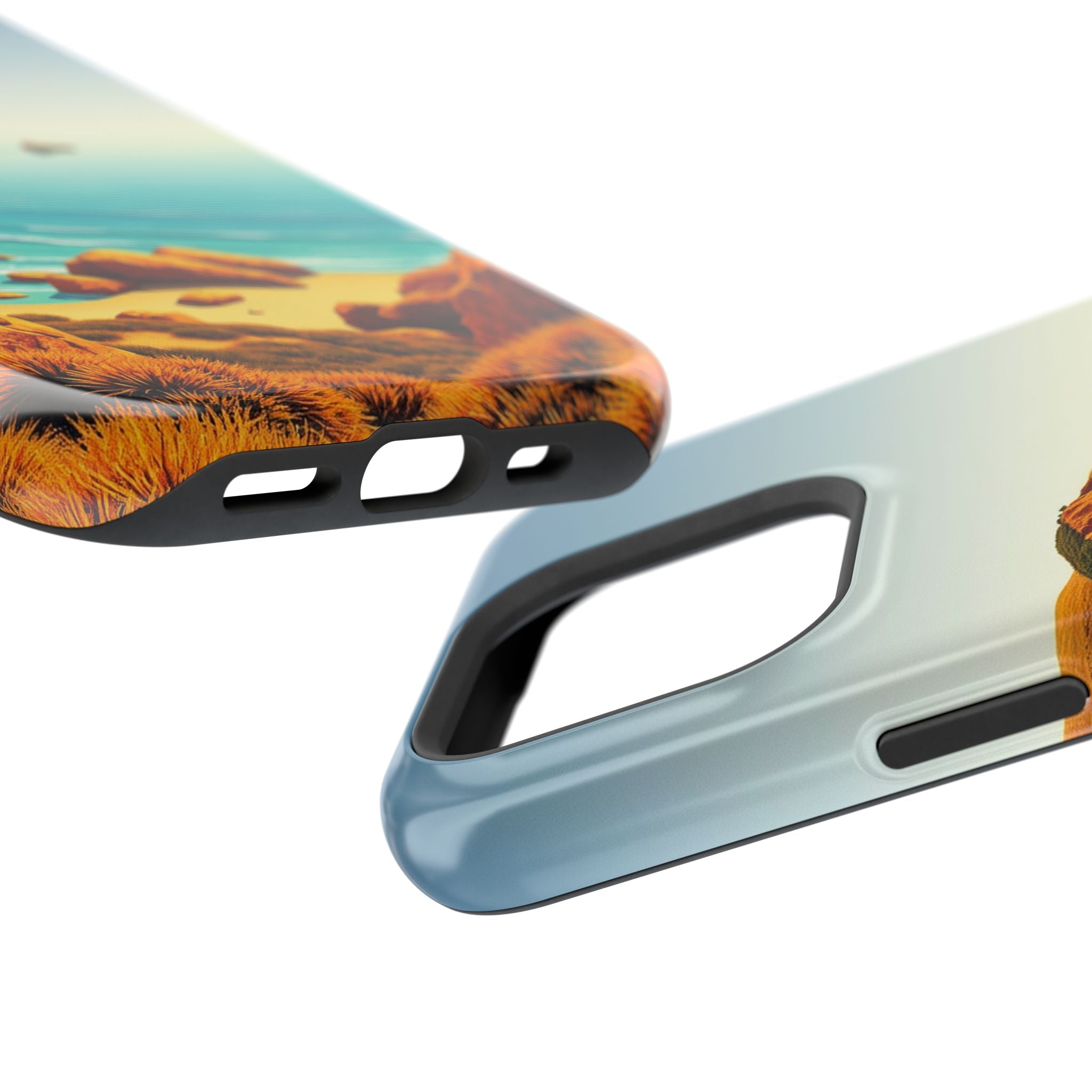 iPhone Mustard And Rust Pebble Beach Slim Everyday iPhone 14 Designer · iPhone C