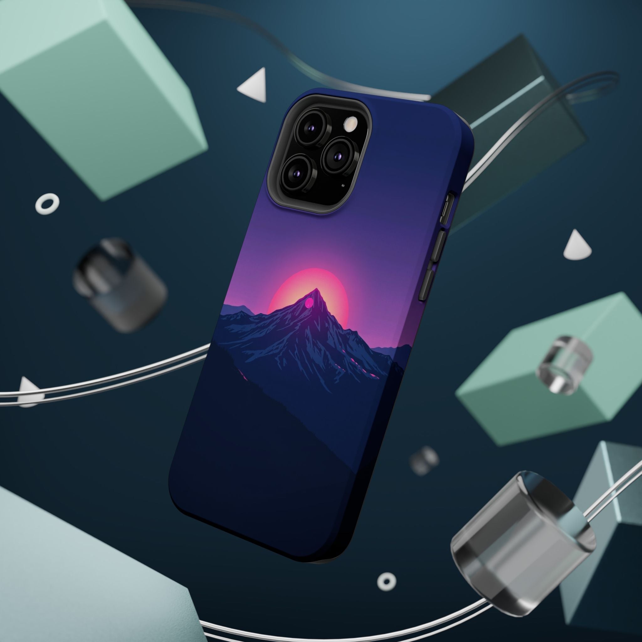 iPhone Mountain at Sunrise Electric Art Slim Everyday iPhone 15 · iPhone Case