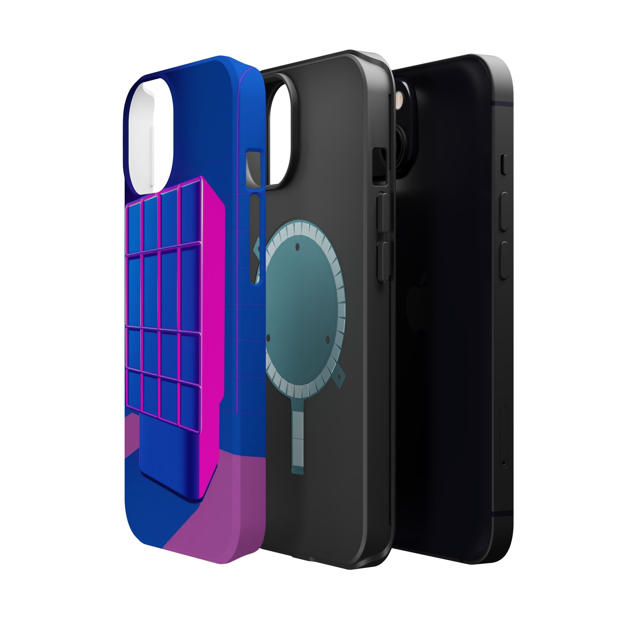 iPhone Earthy 80s Grid Synthwave Design Slim Everyday Designer Case · iPhone Cas