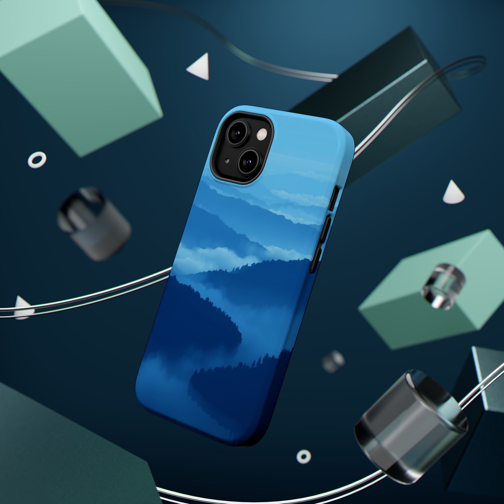 iPhone Fog Rolling Over Hills Pixel Art -Bit Slim iPhone Everyday · iPhone Case