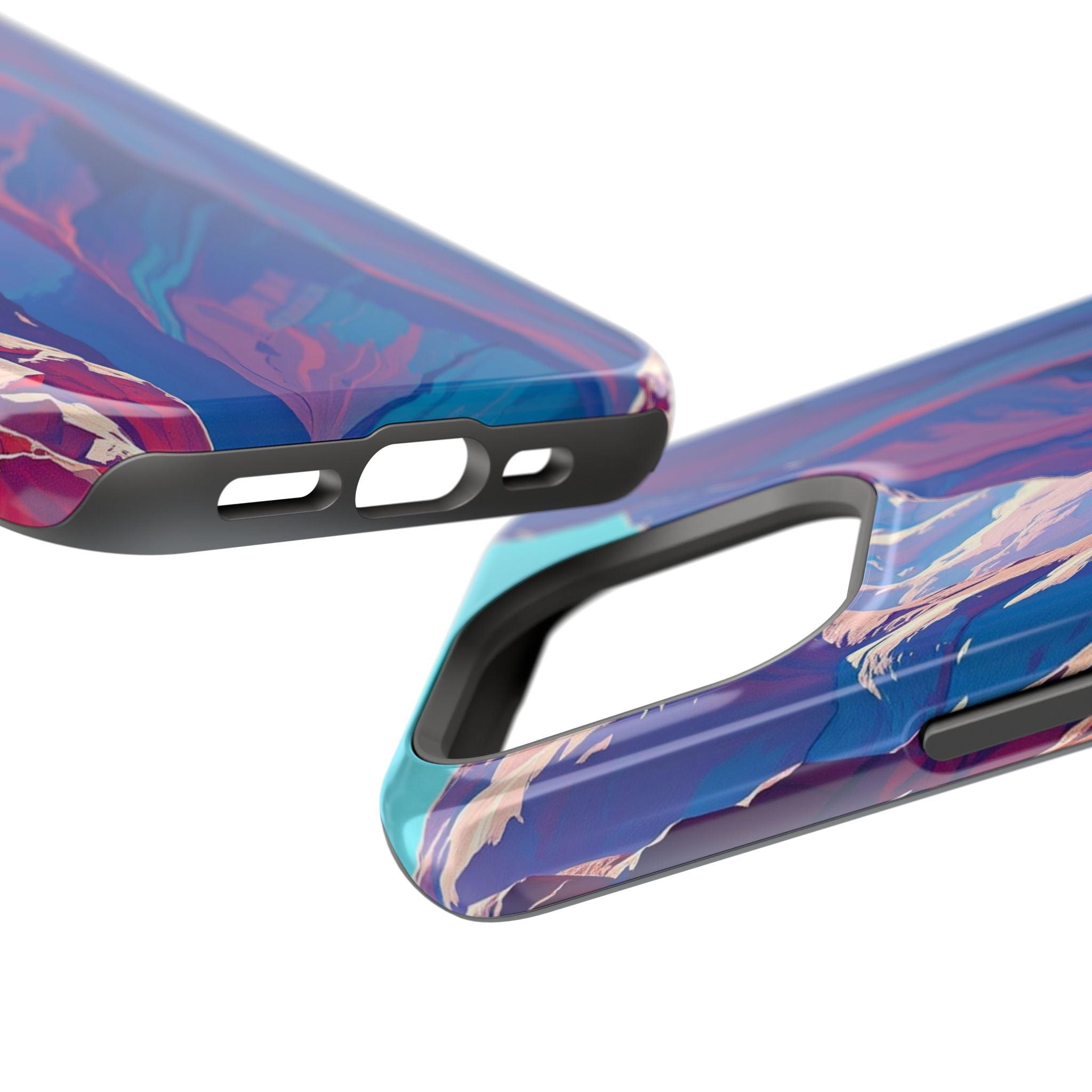 iPhone Cyan And Magenta Canyon Wall Slim Everyday Designer Case · iPhone Case