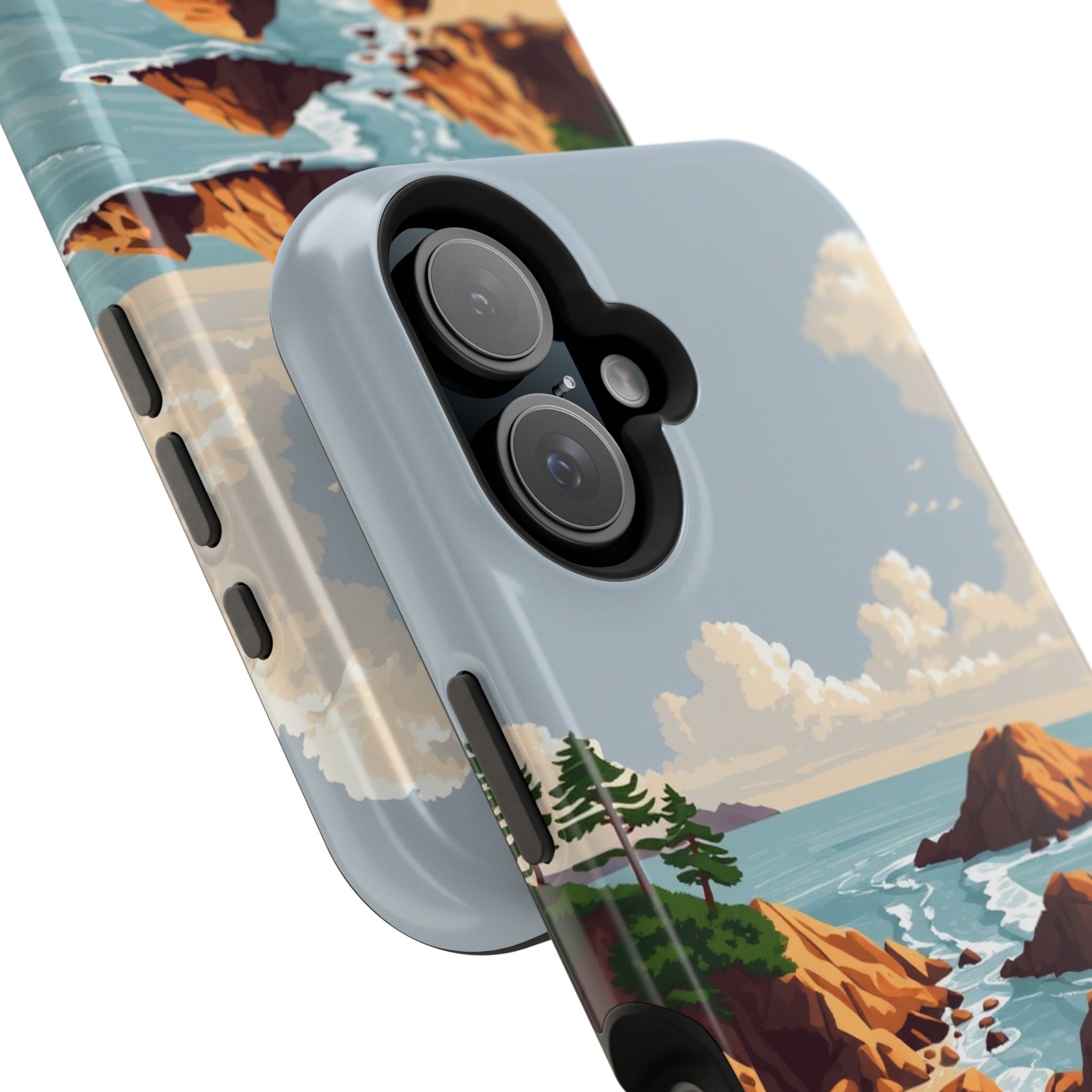 iPhone Mustard And Rust Pebble Beach Slim Everyday Designer Case · iPhone Case