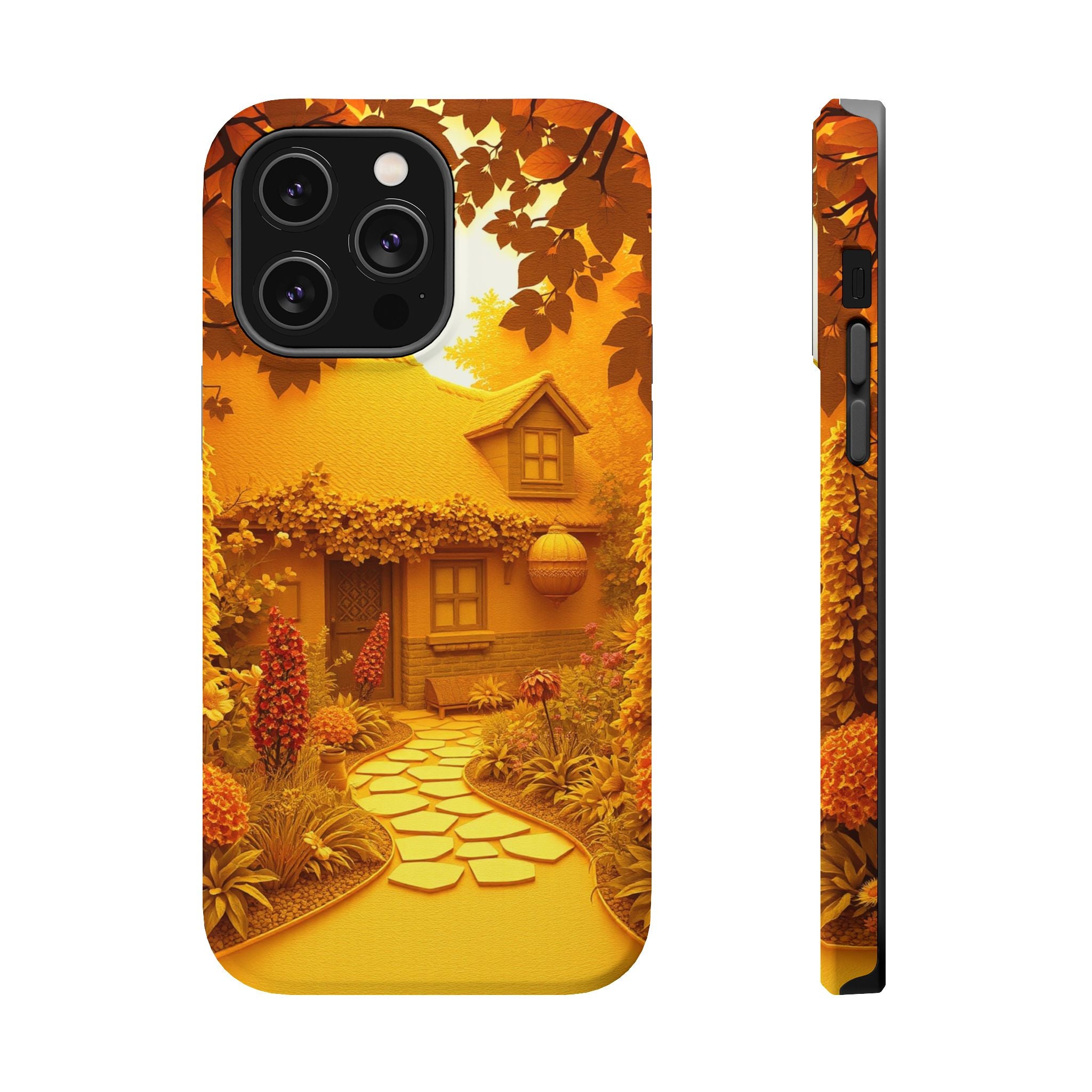 iPhone Vibrant Cottage Garden Design Slim Everyday Designer Case · iPhone Case
