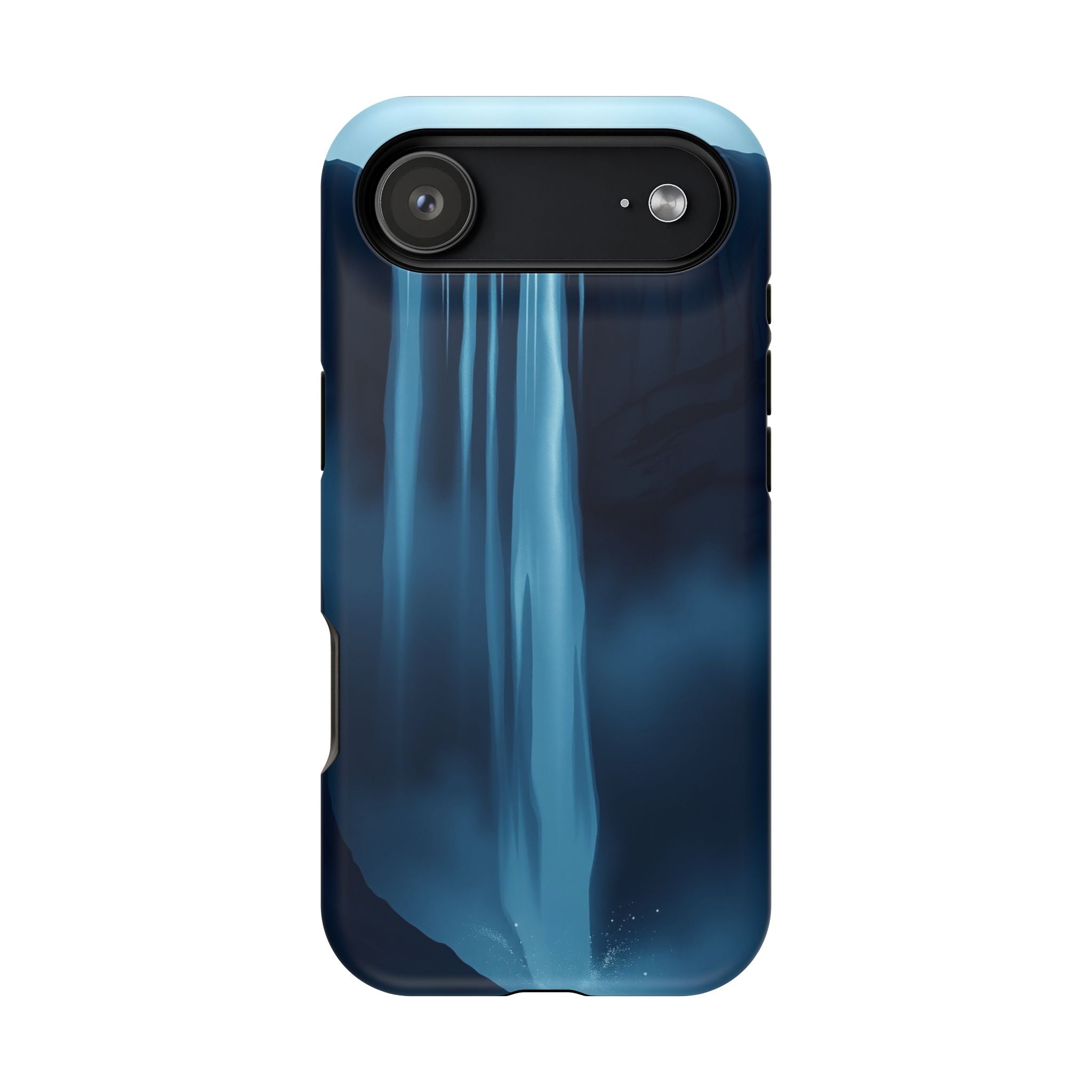 iPhone Midnight Blue And Silver Waterfall Mist Soft iPhone Finish · iPhone Case