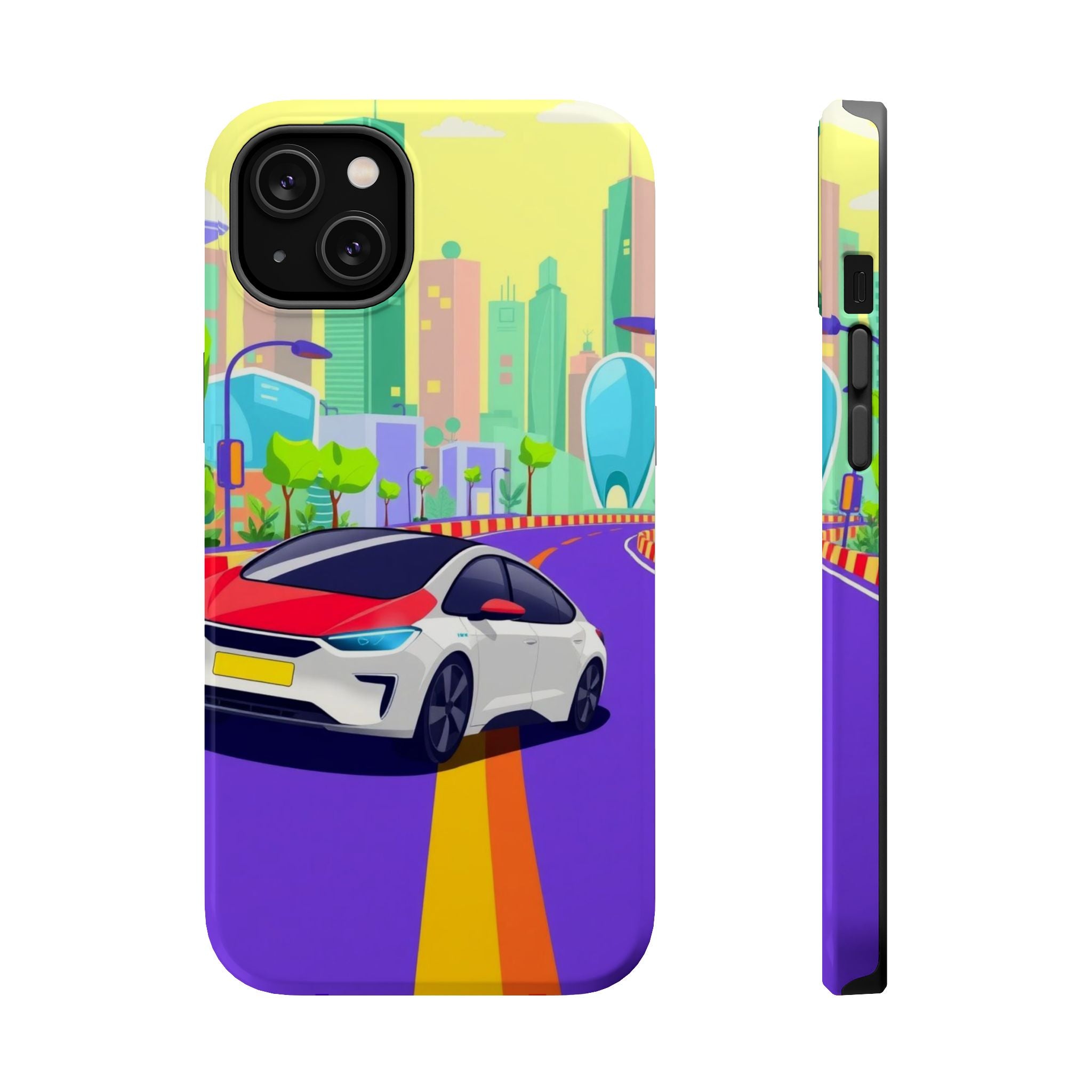 iPhone Electric Car Future Kids Fun Phone Case Gift Slim Snap Case · iPhone Case