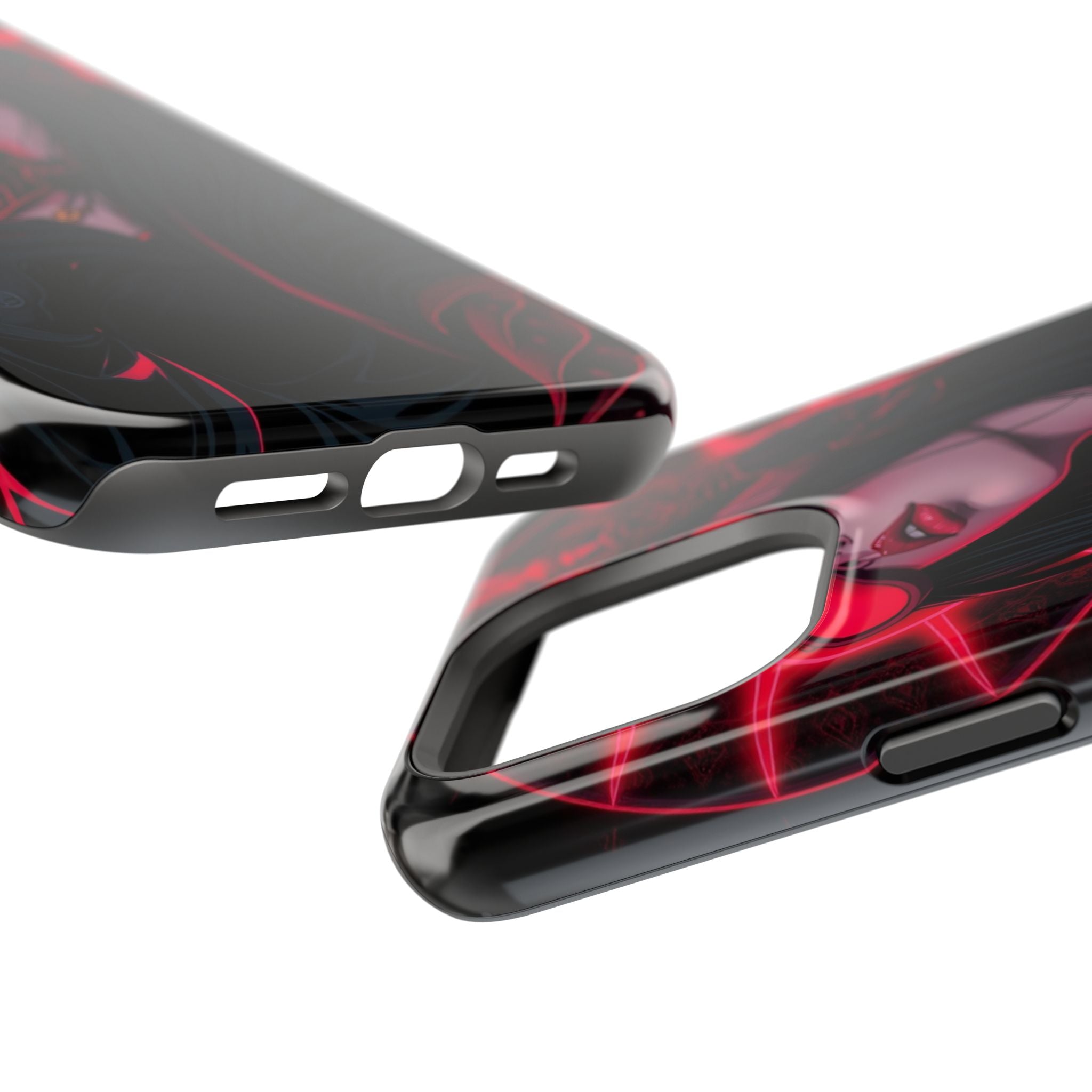 iPhone Black And Crimson Art Nouveau Female Slim Everyday Designer Case · iPhone