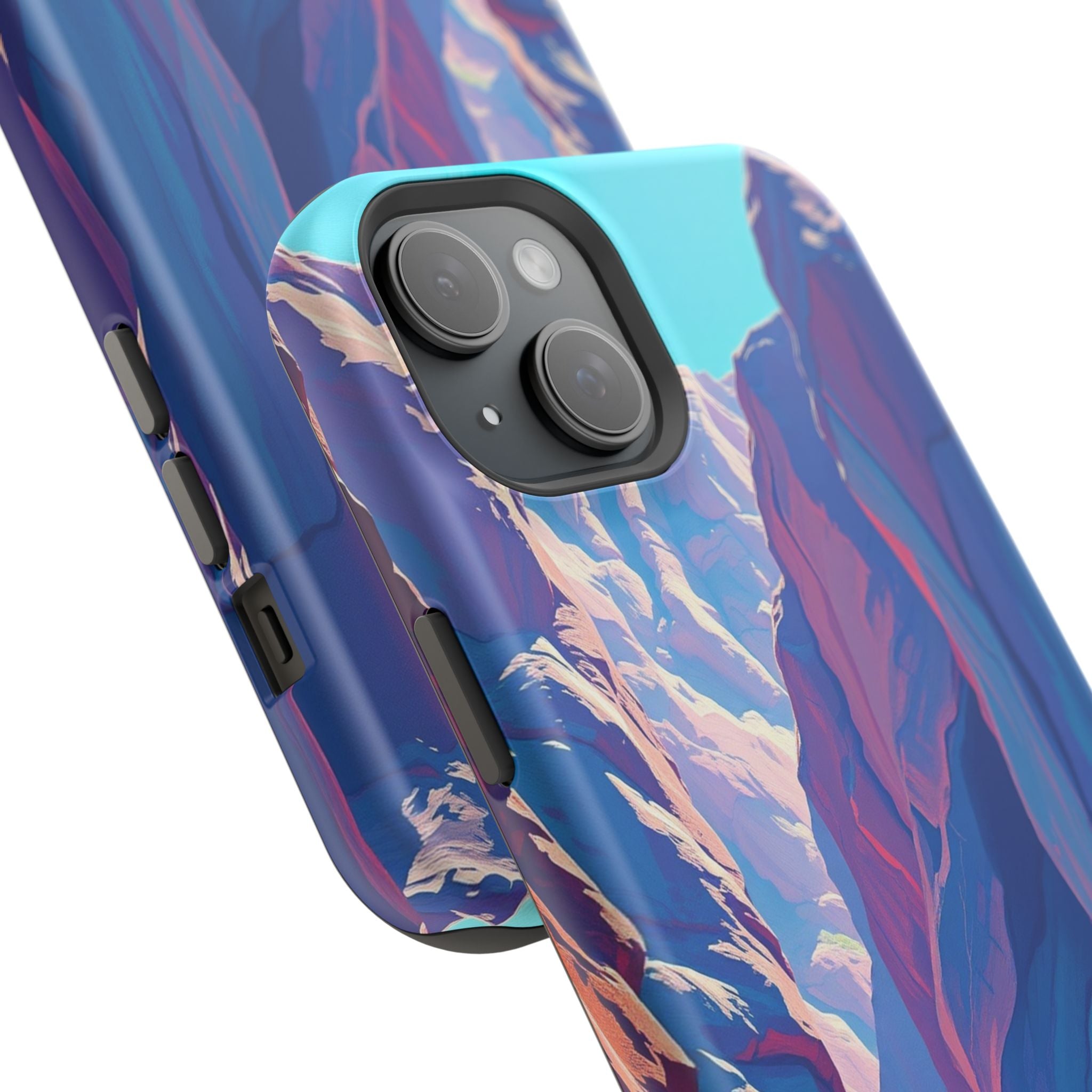iPhone Cyan And Magenta Canyon Wall Slim Everyday Designer Case · iPhone Case