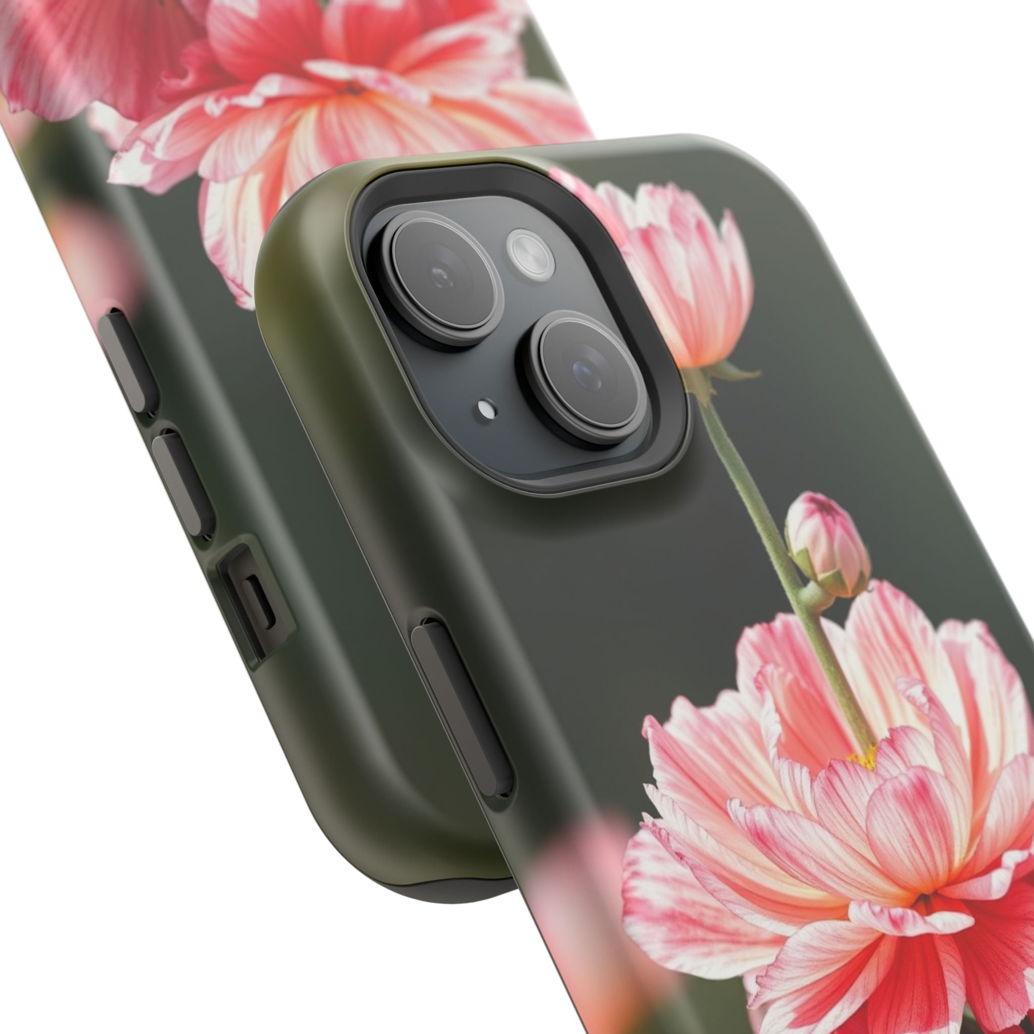 iPhone Ranunculus Stack Vibrant Watercolor Slim Snap Case · iPhone Case