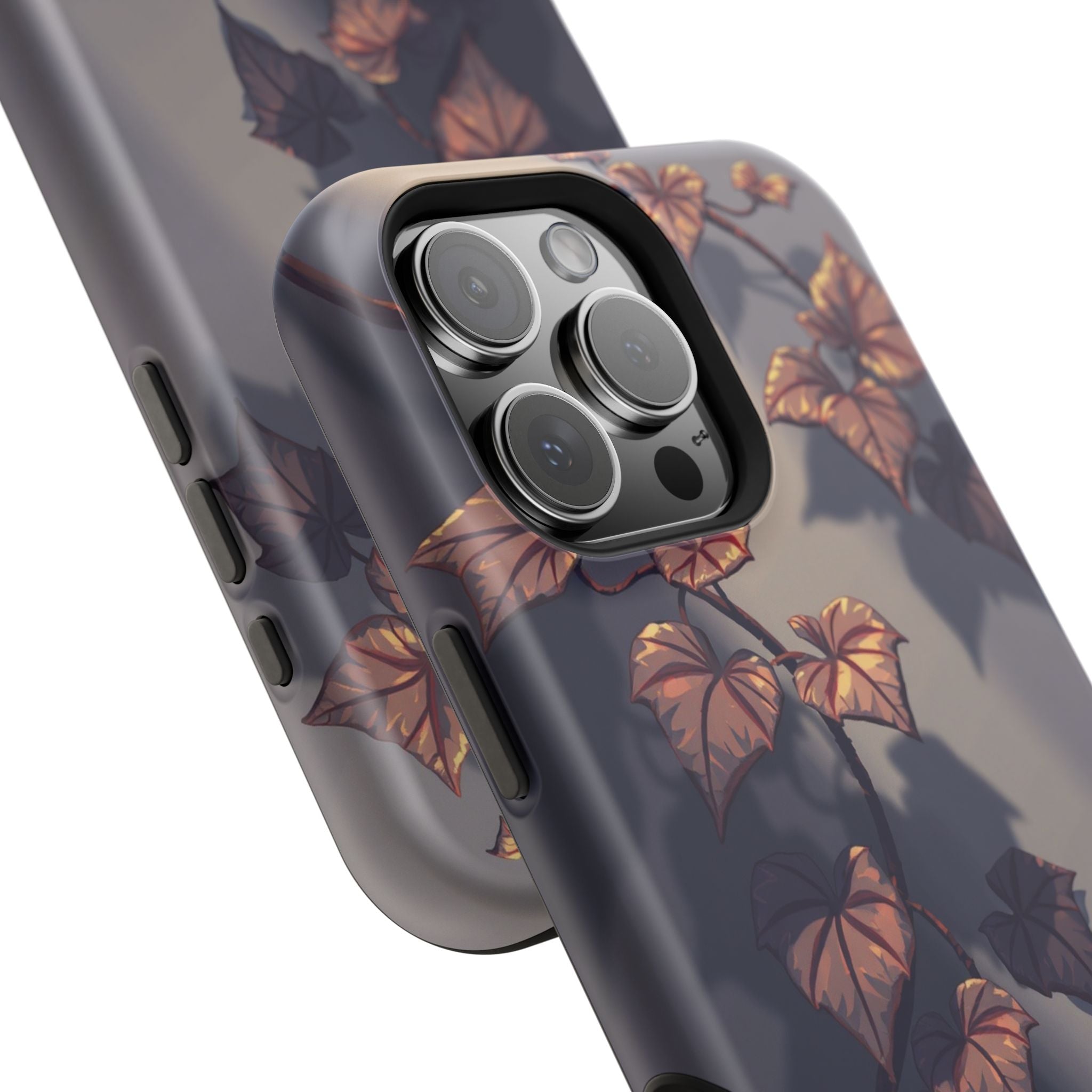iPhone Charcoal And Copper Art Nouveau Vine Soft iPhone 13 Finish · iPhone Case