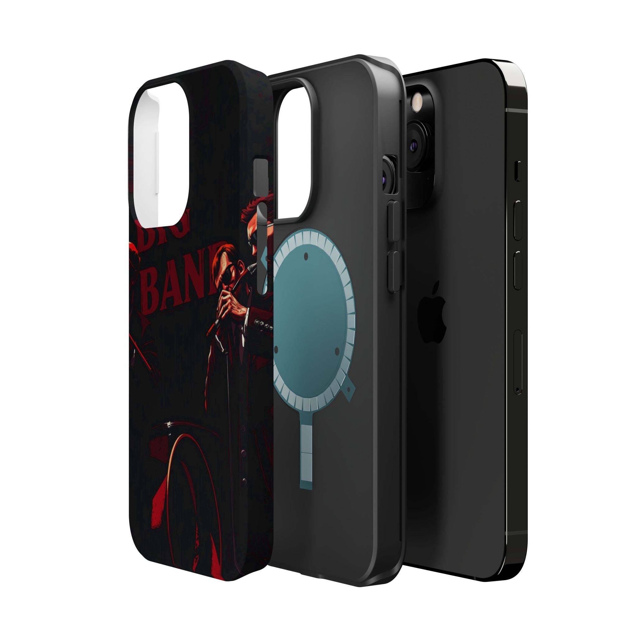 iPhone Black And Crimson Big Band Era Slim Everyday Designer Case · iPhone Case