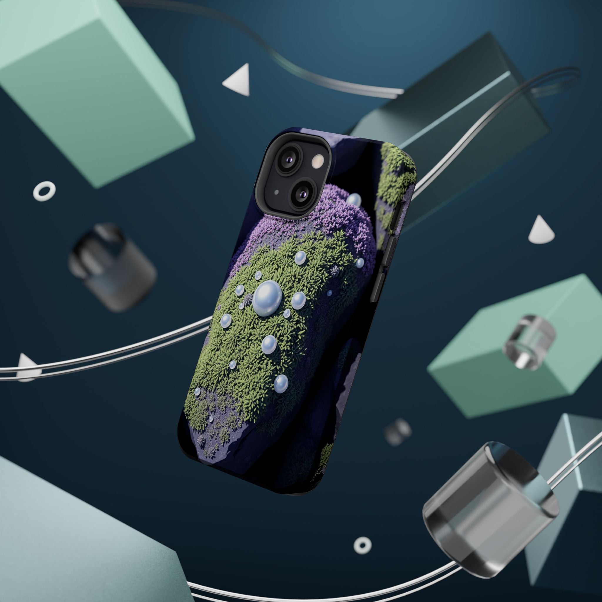 iPhone Moss Covered Rocks Electric Art Slim Everyday Designer Case · iPhone Case