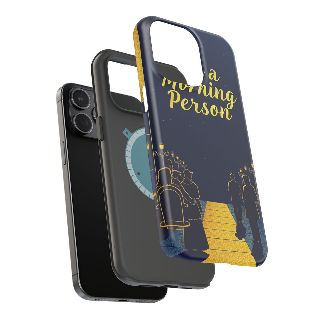 iPhone Midnight Blue And Silver Not a Morning Person Slim Snap Case · iPhone Cas