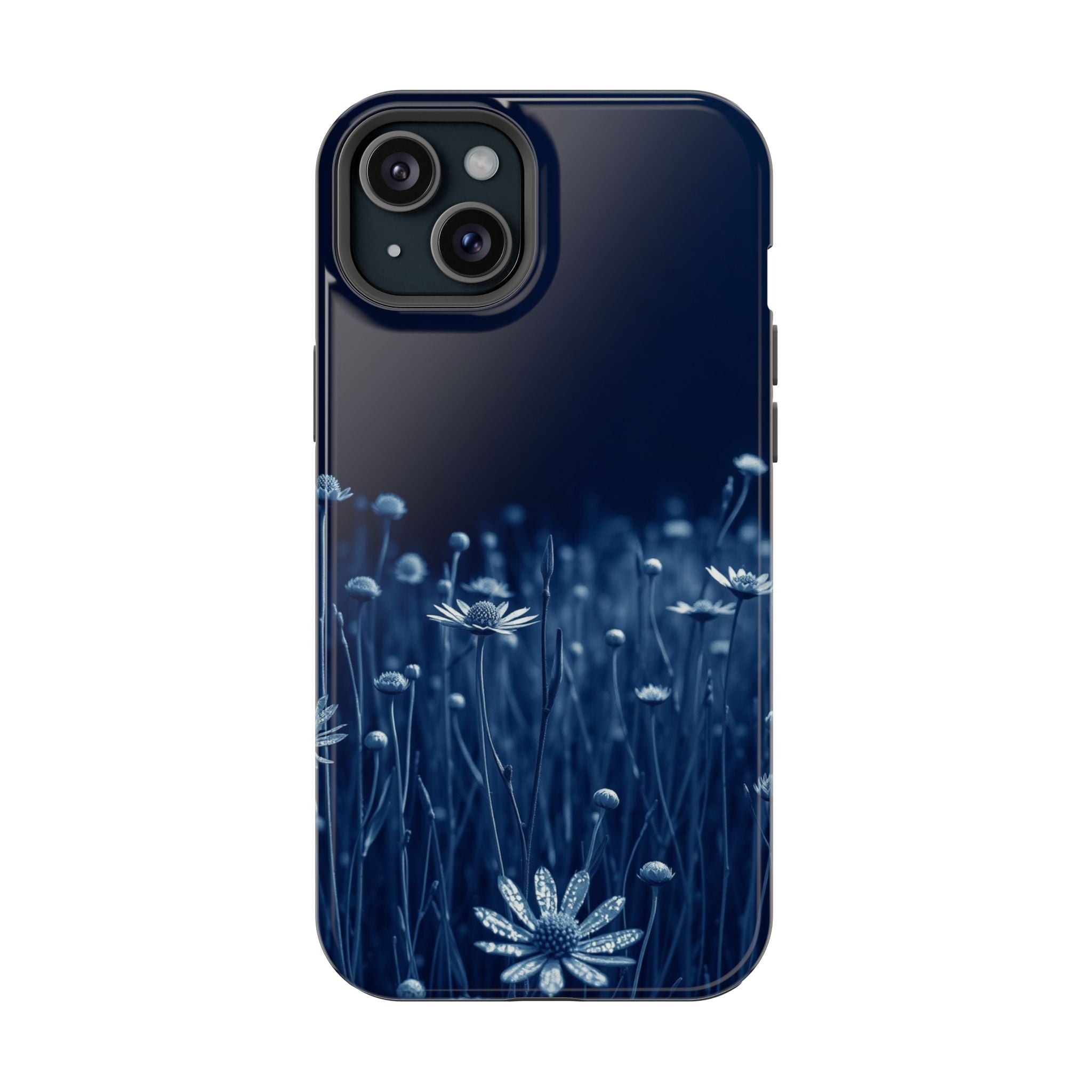 iPhone Midnight Blue And Silver Wildflower Field Clean iPhone Minimal · iPhone C