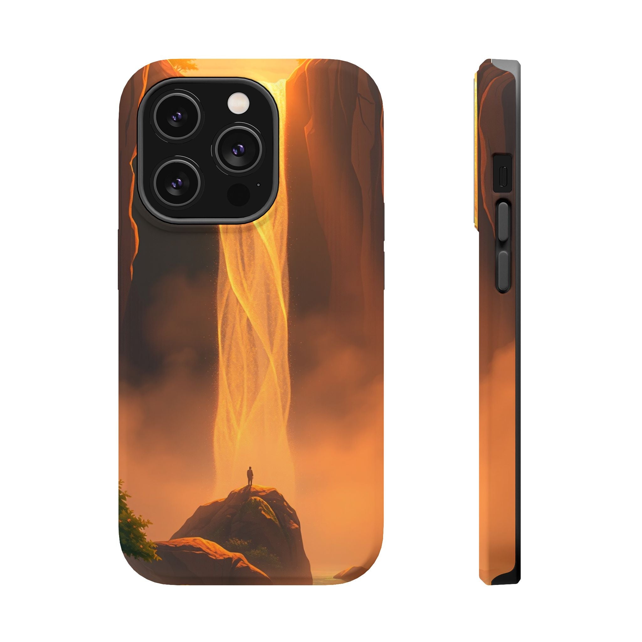 iPhone Sunset Amber And Peach Waterfall Mist Slim iPhone Everyday · iPhone Case