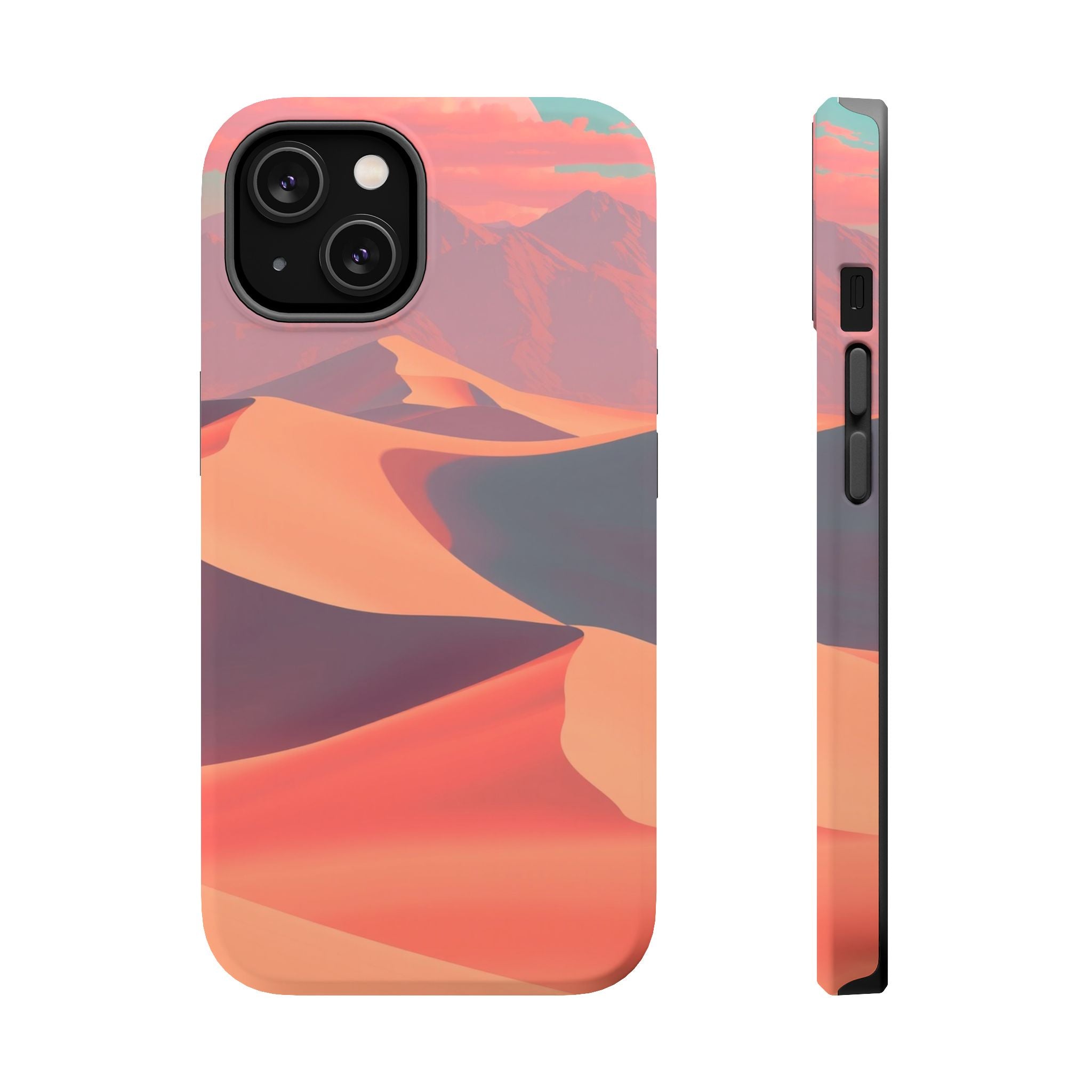 iPhone Teal And Coral Desert Dunes Bold Modern Everyday Snap Case · iPhone Case
