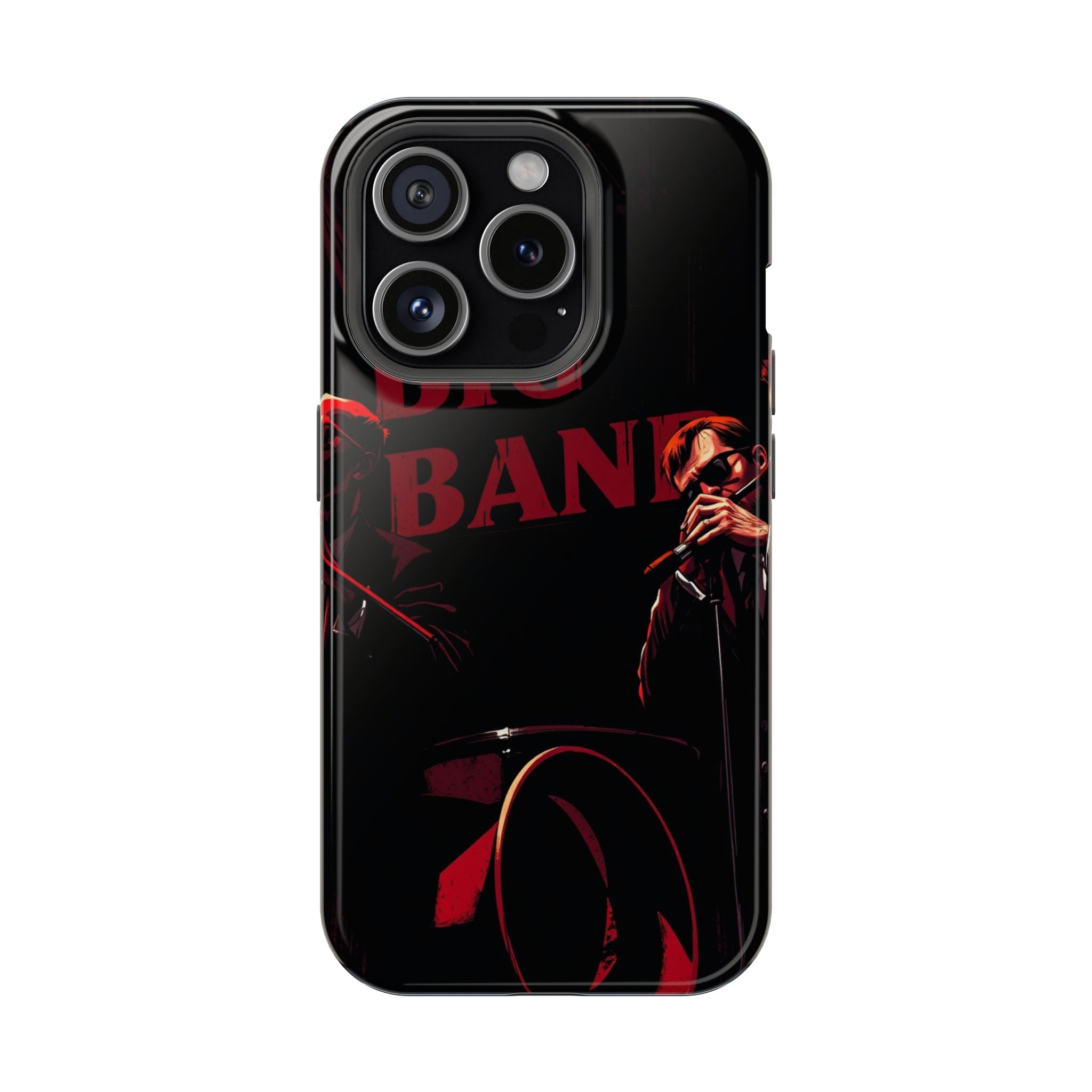 iPhone Black And Crimson Big Band Era Slim Everyday Designer Case · iPhone Case
