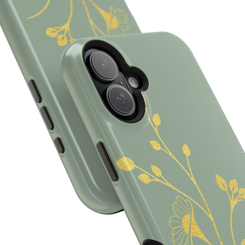 iPhone Floral Gold Foil Cinematic Art Slim Everyday Designer Case · iPhone Case