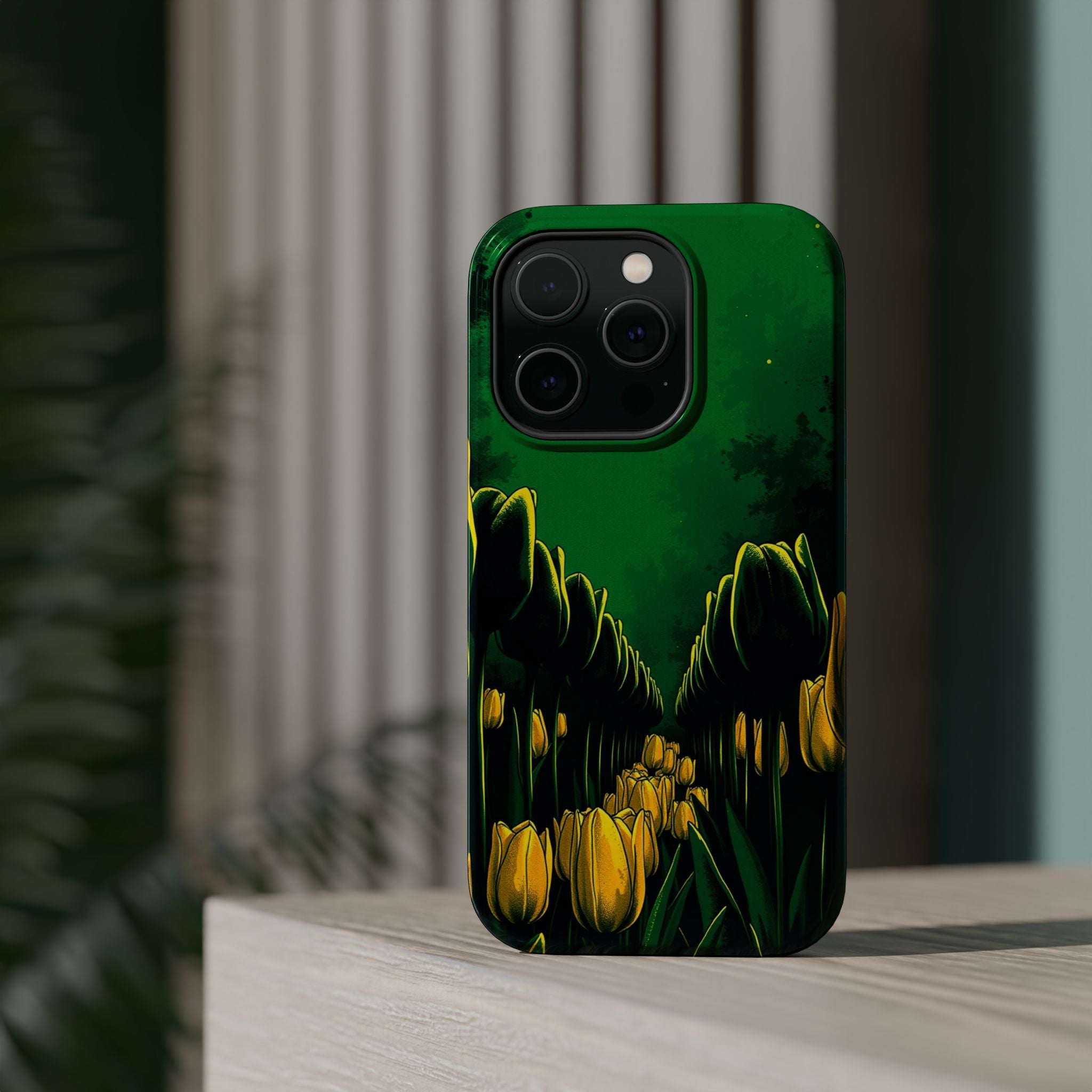 iPhone Tulip Row Emerald Green And Gold Slim Snap Case · iPhone Case