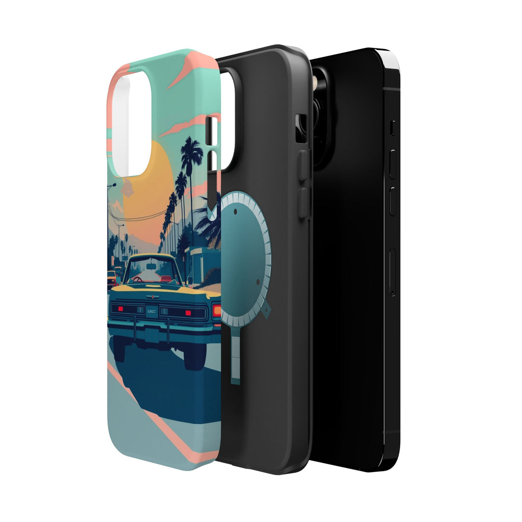 iPhone Sunset Drive 80s Pop Art Bold Slim Everyday Designer Case · iPhone Case