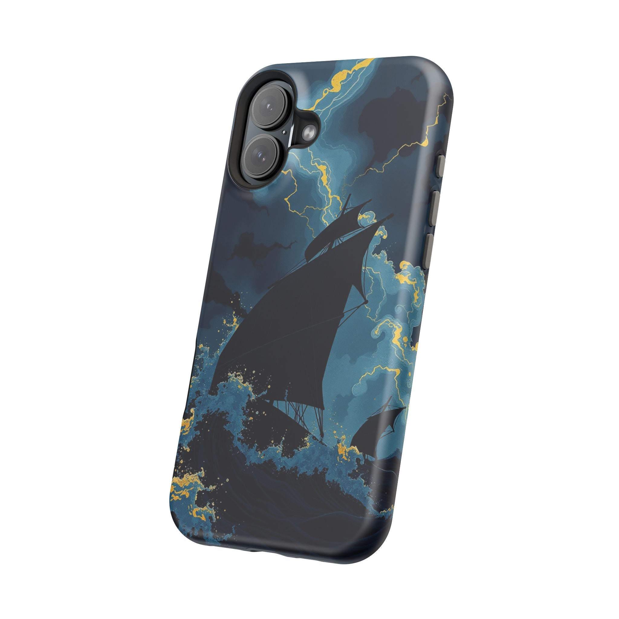 iPhone Black And Crimson Storm at Sea Slim Everyday Designer Case · iPhone Case