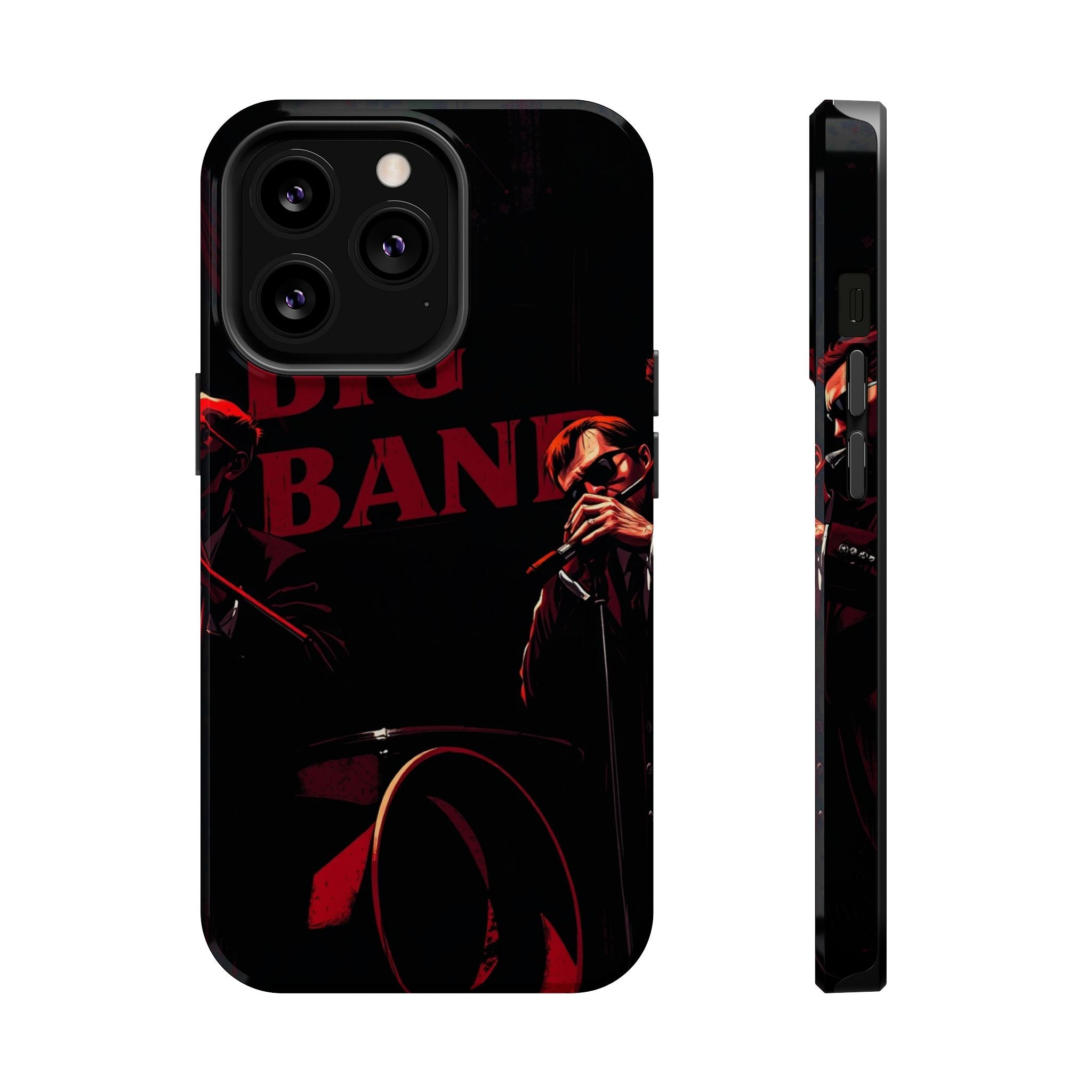 iPhone Black And Crimson Big Band Era Slim Everyday Designer Case · iPhone Case