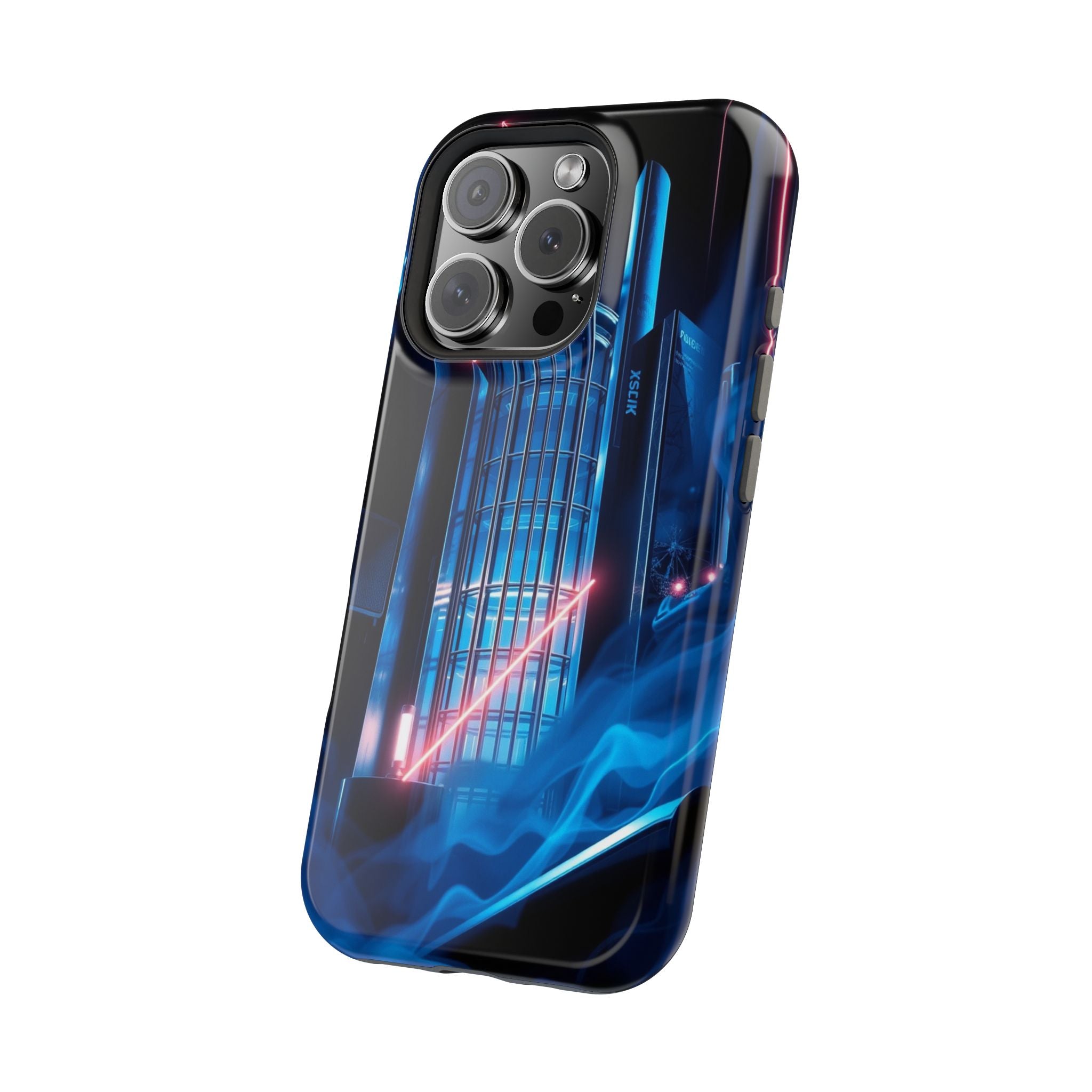 iPhone Midnight Blue And Silver Bauhaus Composition Slim Snap Case · iPhone Case