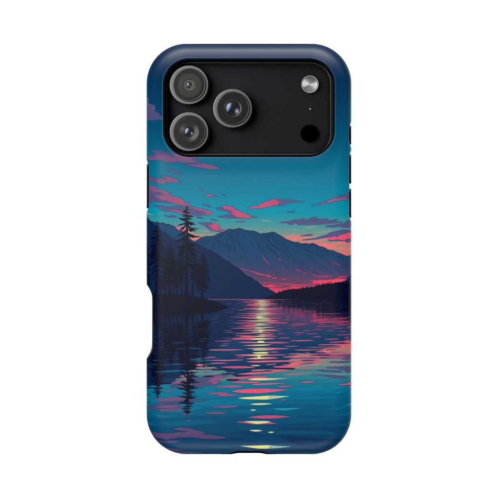 iPhone Vibrant Lake at Twilight Design Slim Everyday Designer Case · iPhone Case