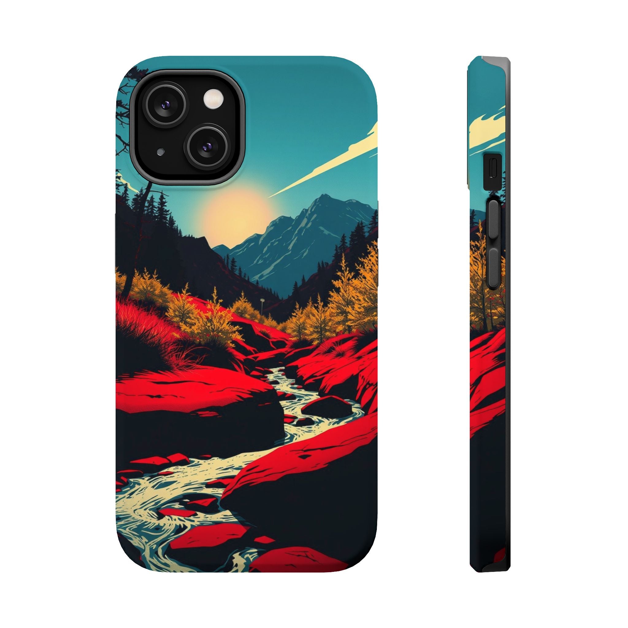 iPhone Earthy Spring Creek Design Bold Modern Everyday Snap Case · iPhone Case