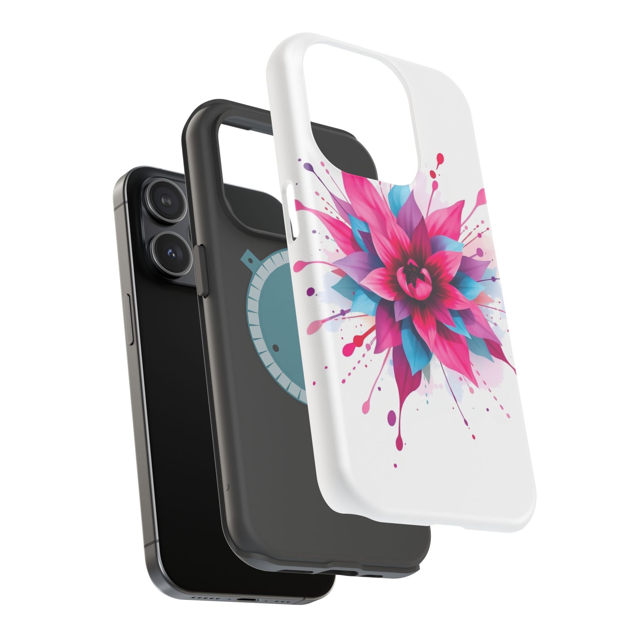 iPhone Floral Watercolor Splash Electric Art Slim iPhone Everyday · iPhone Case