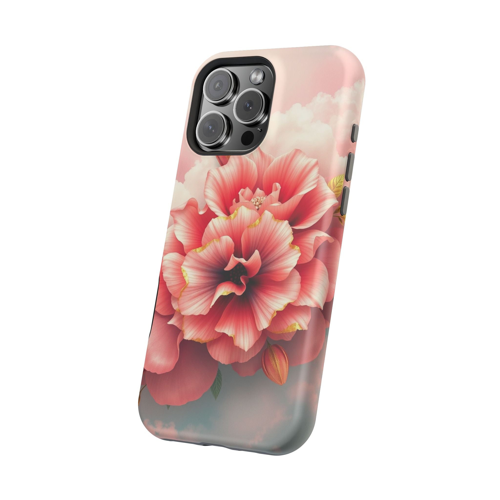 iPhone Pastel Floral Cloud Gold Foil Luxury Slim iPhone Everyday · iPhone Case